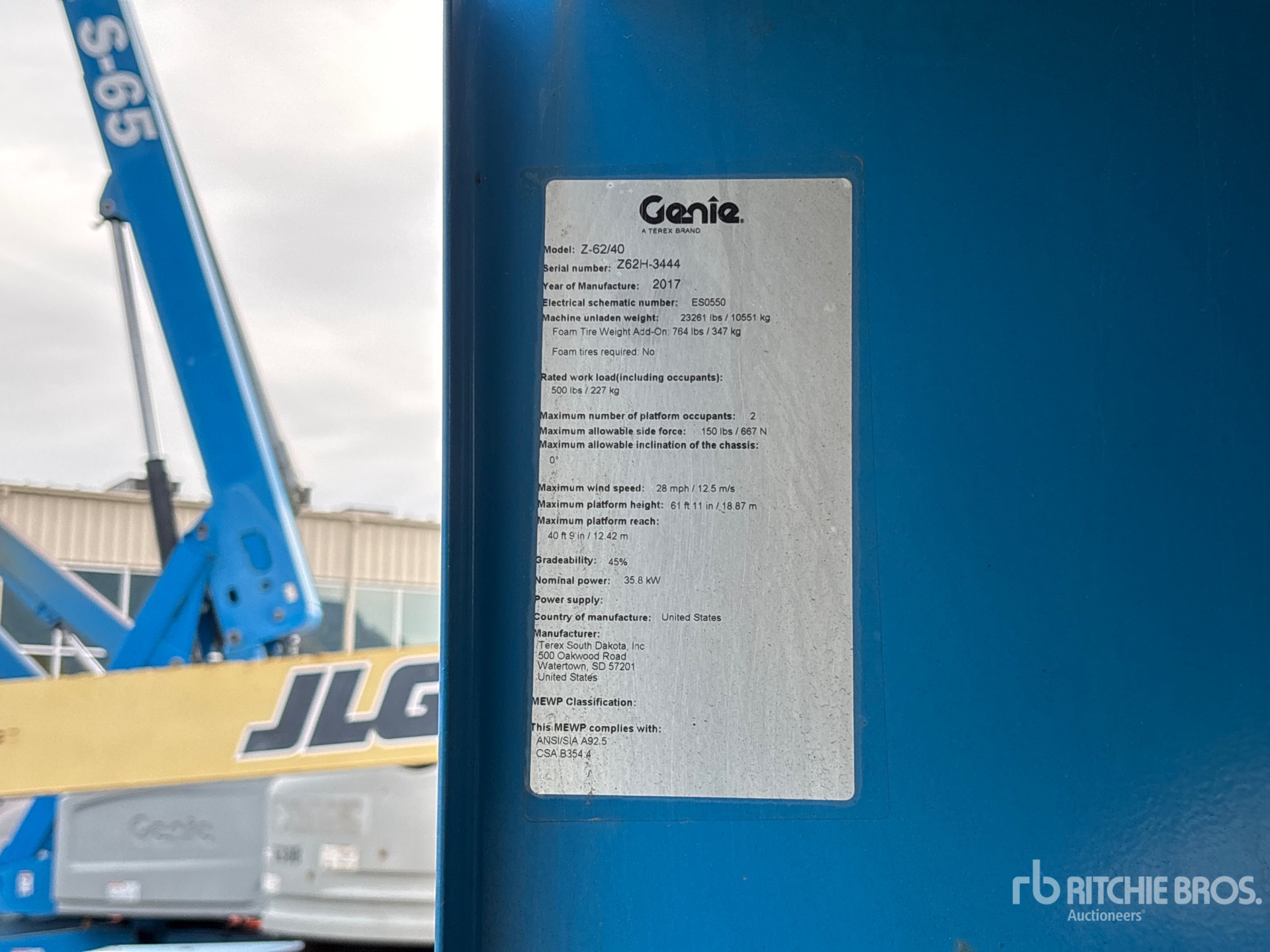2017 Genie Z62/40