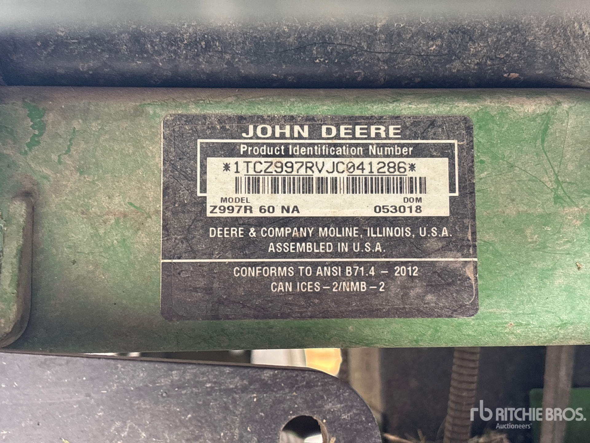 2018 John Deere Z997R ZTRAK