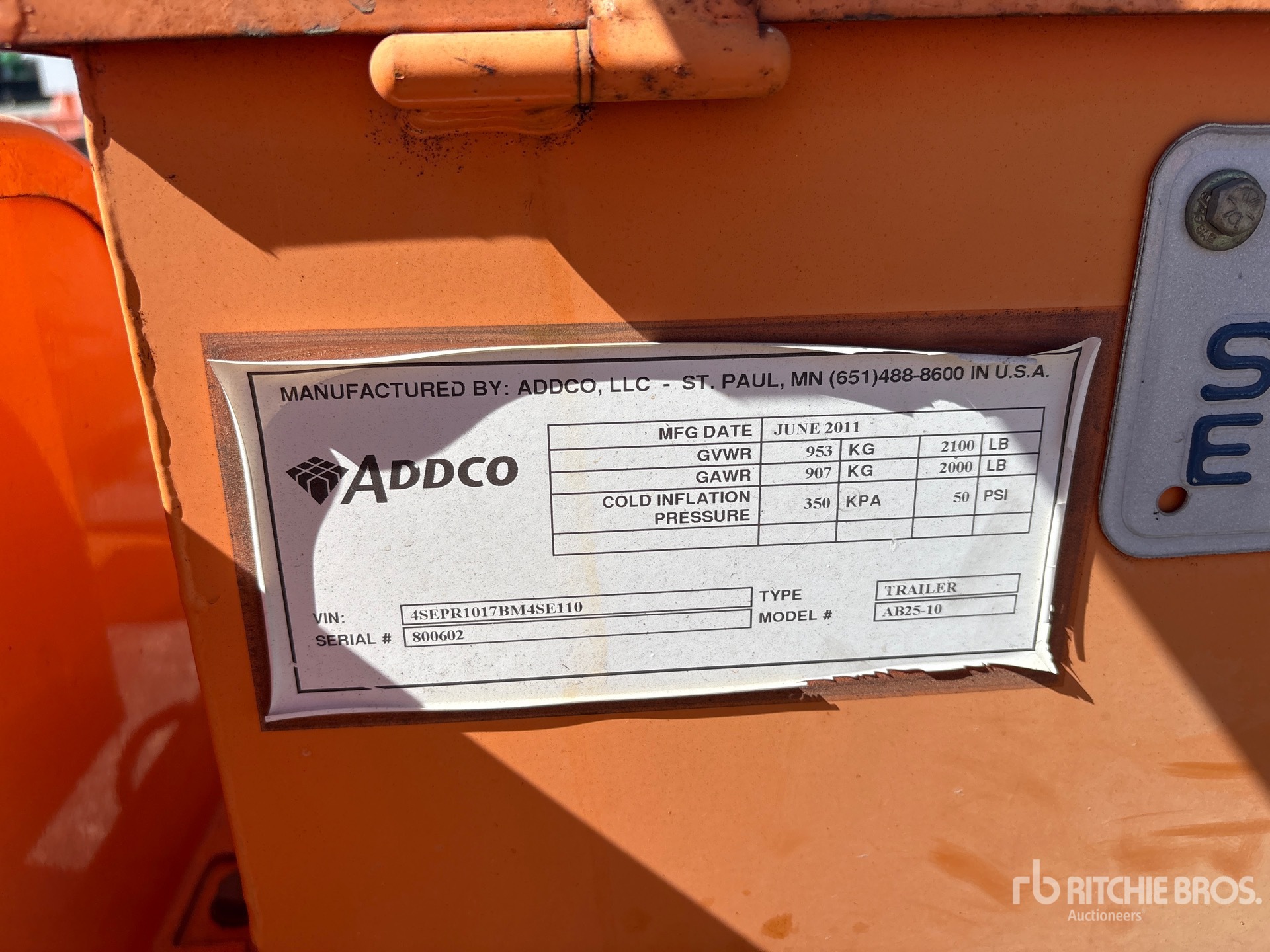 2011 Addco AB25-10