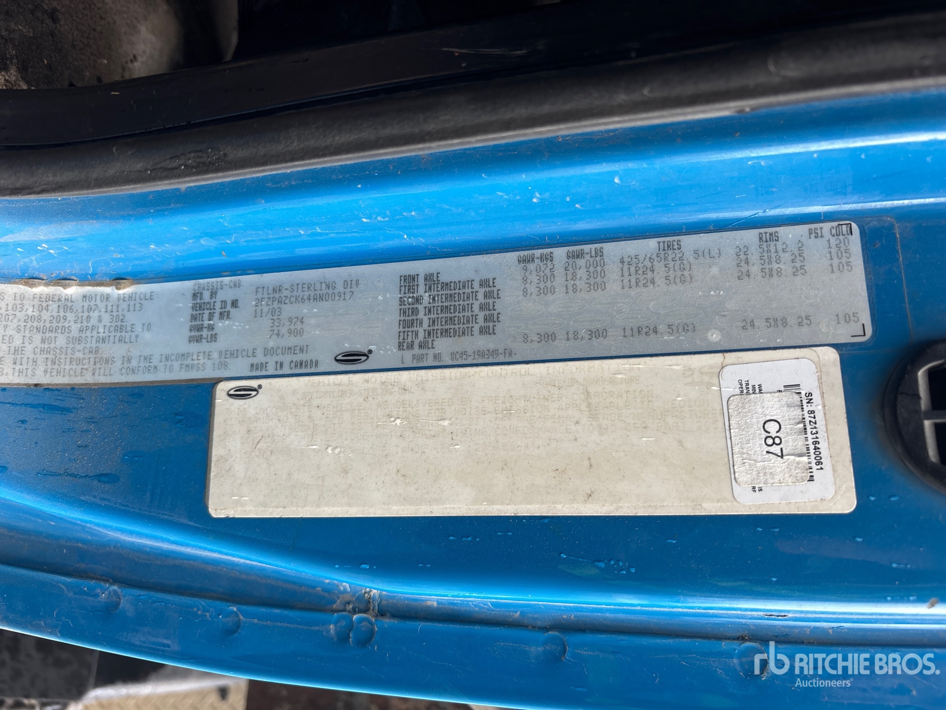 2004 Sterling L9500