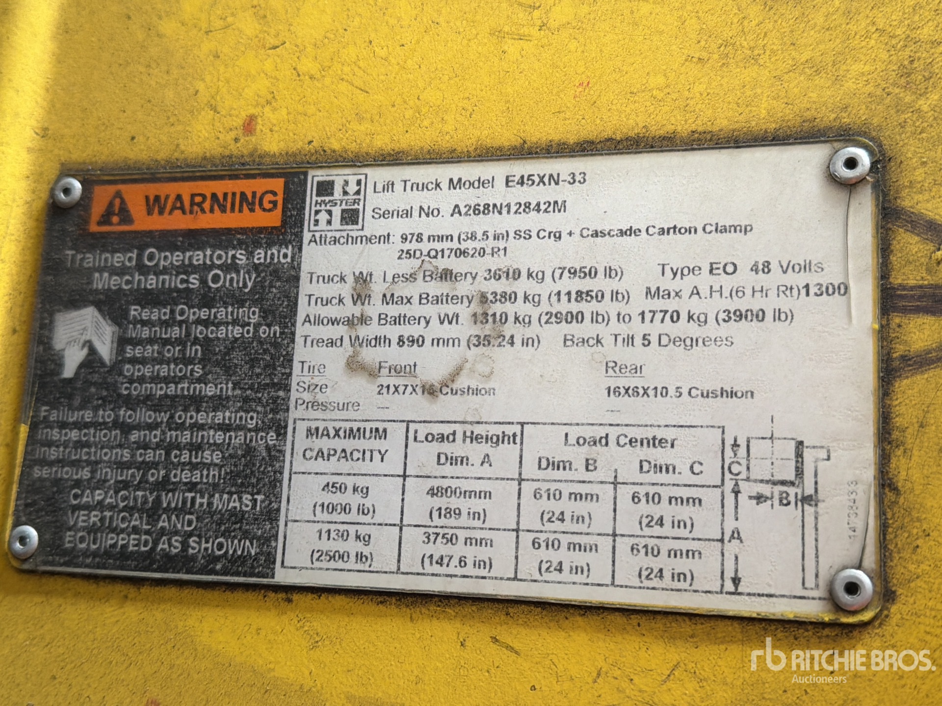 2014 Hyster E45XN-33