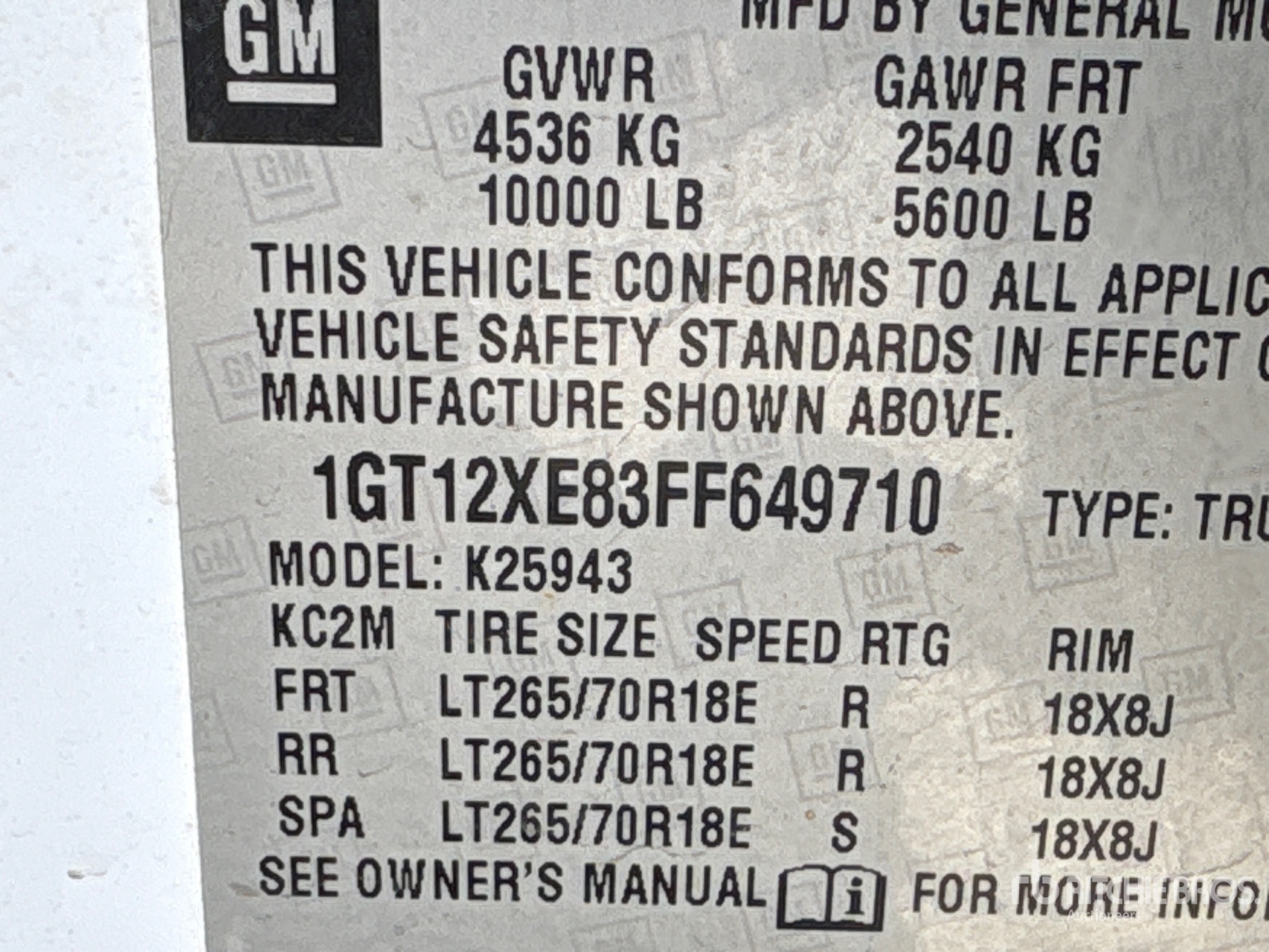 2015 GMC SIERRA 2500HD