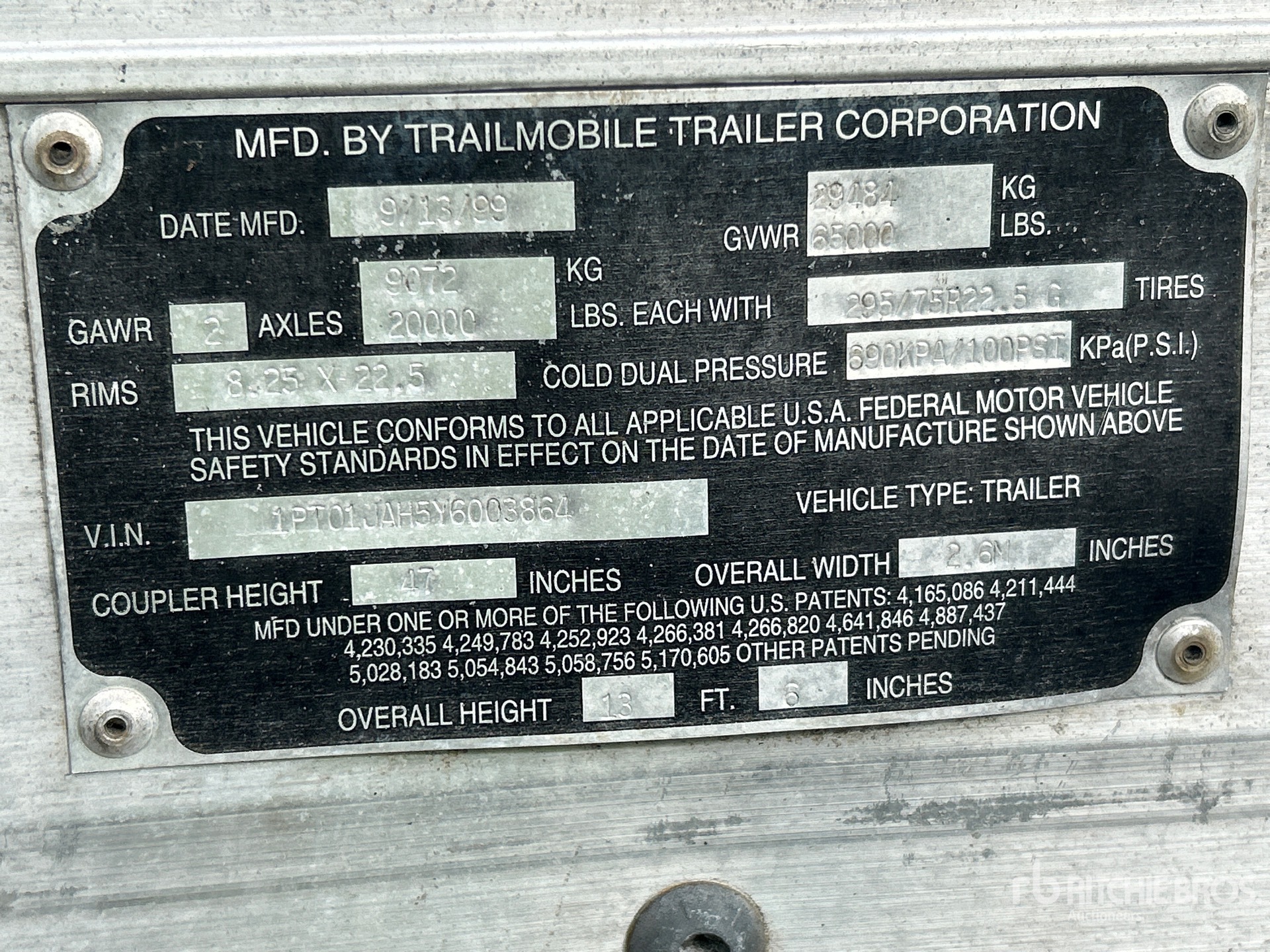 2000 Trailmobile 53 FT X 102 IN T/A