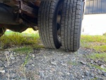 Underbody with Left Rear Drive Tires