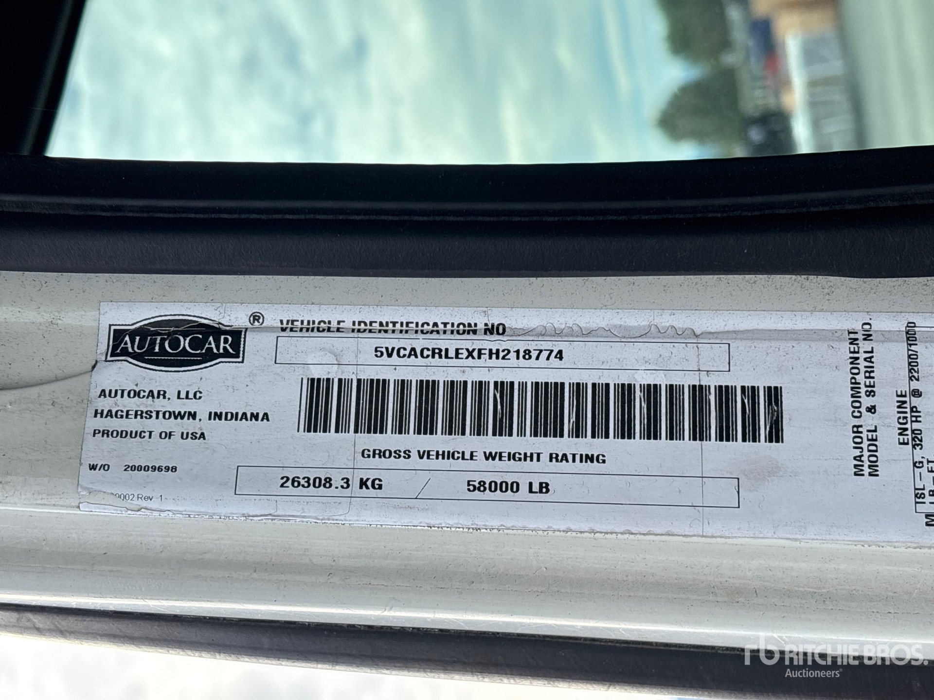 2015 Autocar ACX CNG