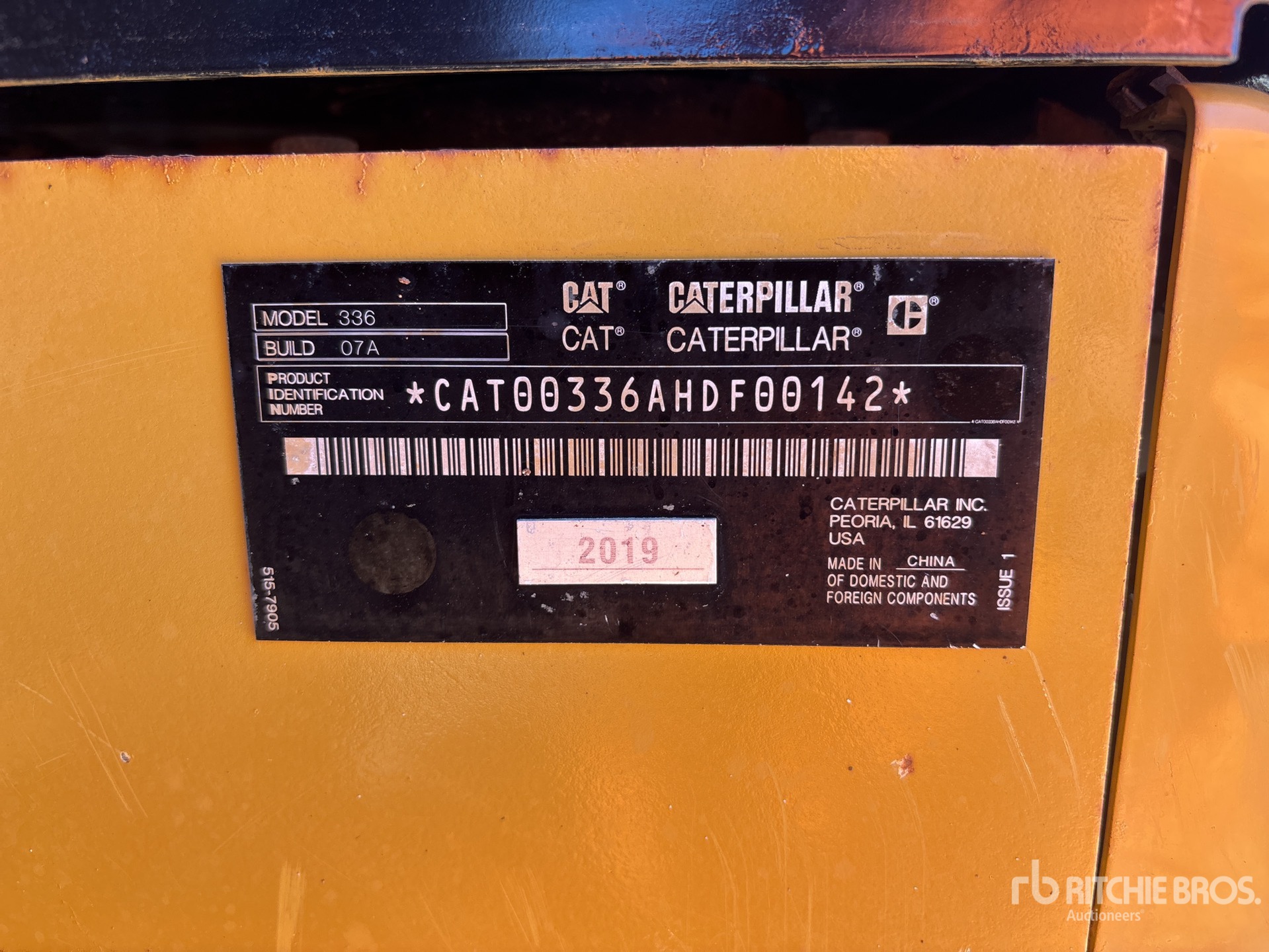 2019 Caterpillar 336