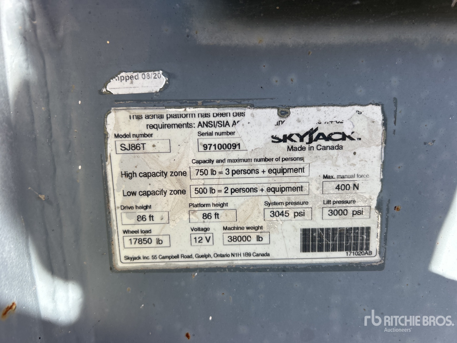 Skyjack SJ86T