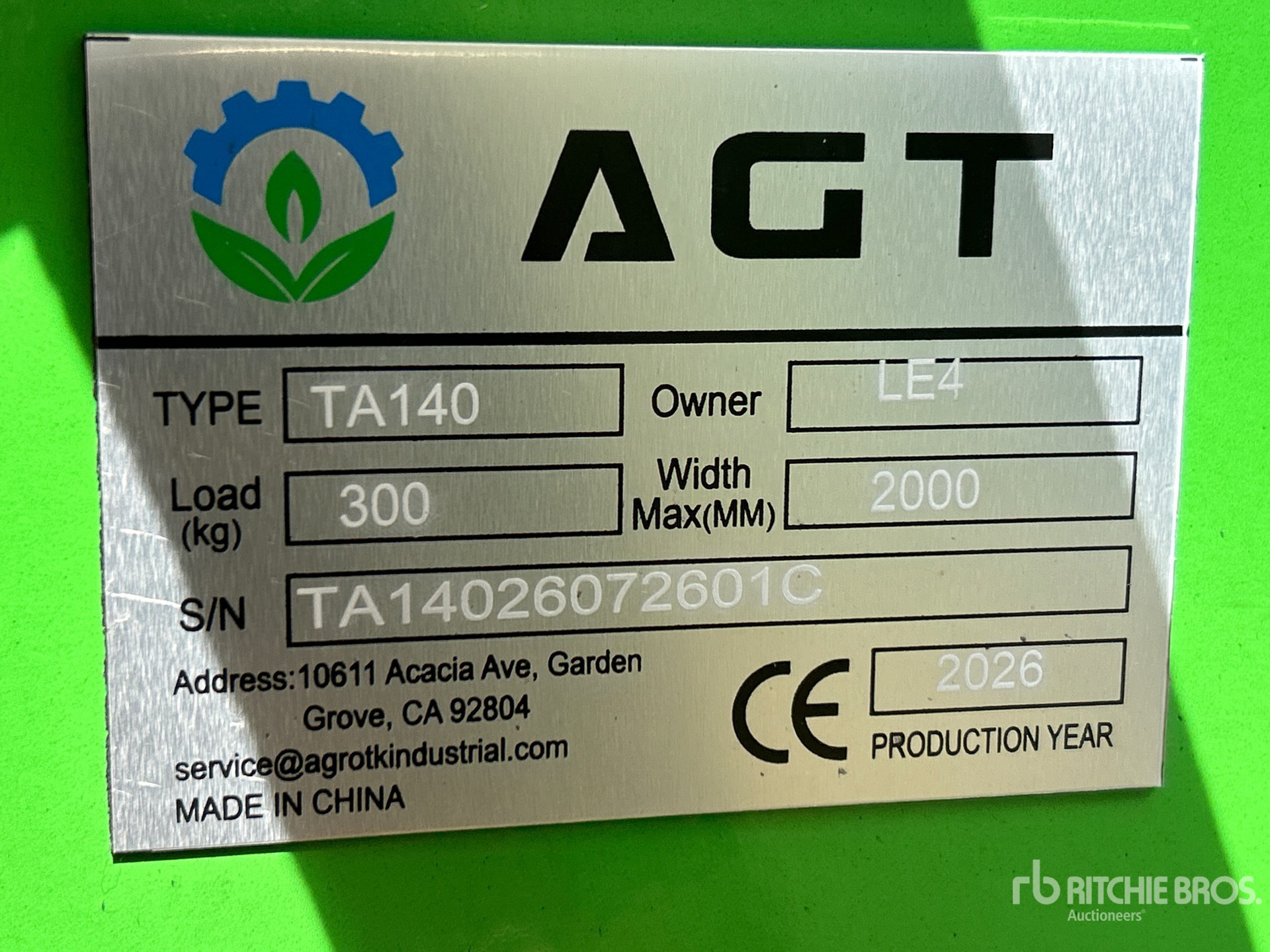 2026 AGT TA140