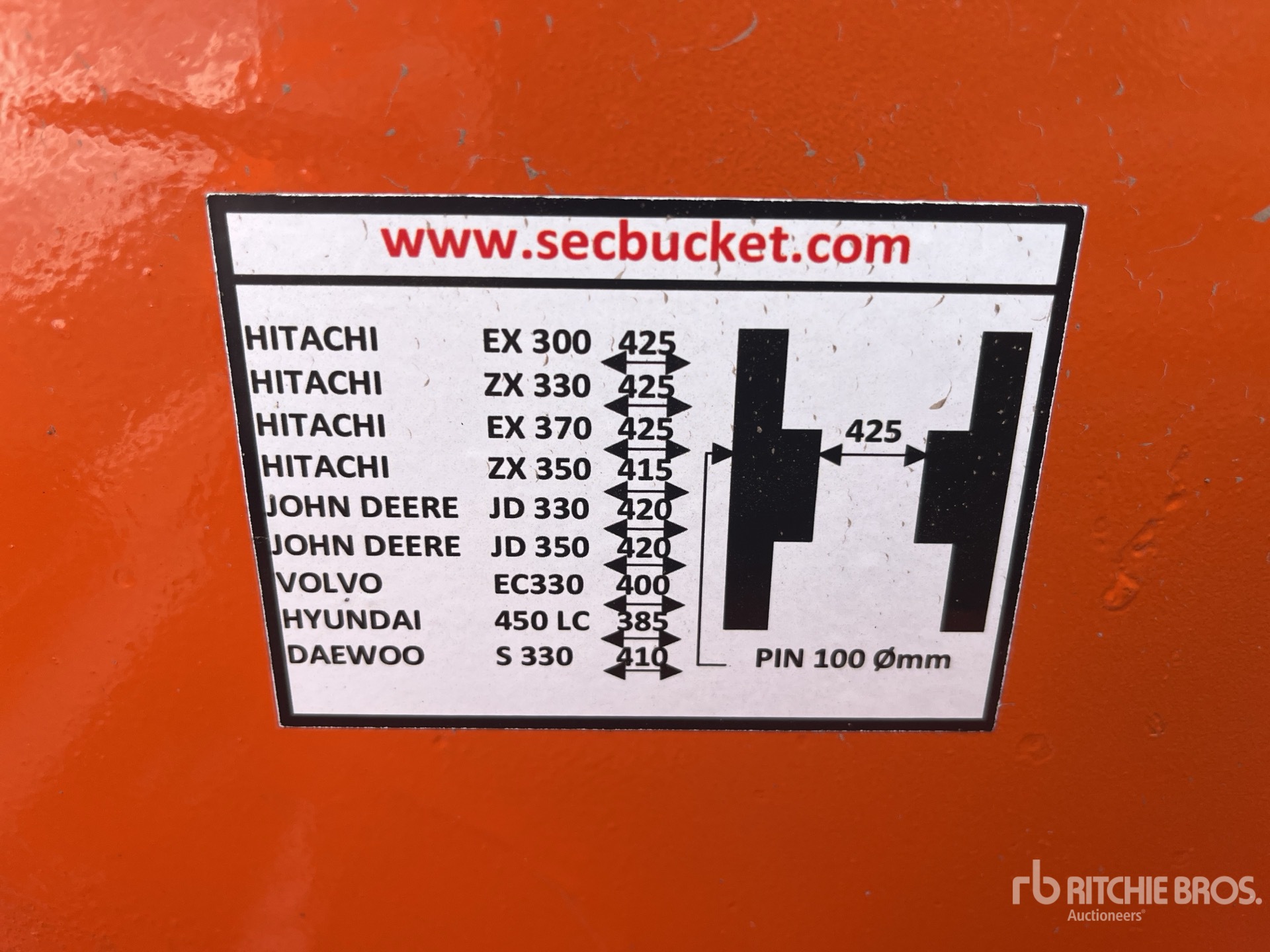 2026 SEC 72 IN - FITS HITACHI ZX330 (UNUSED)