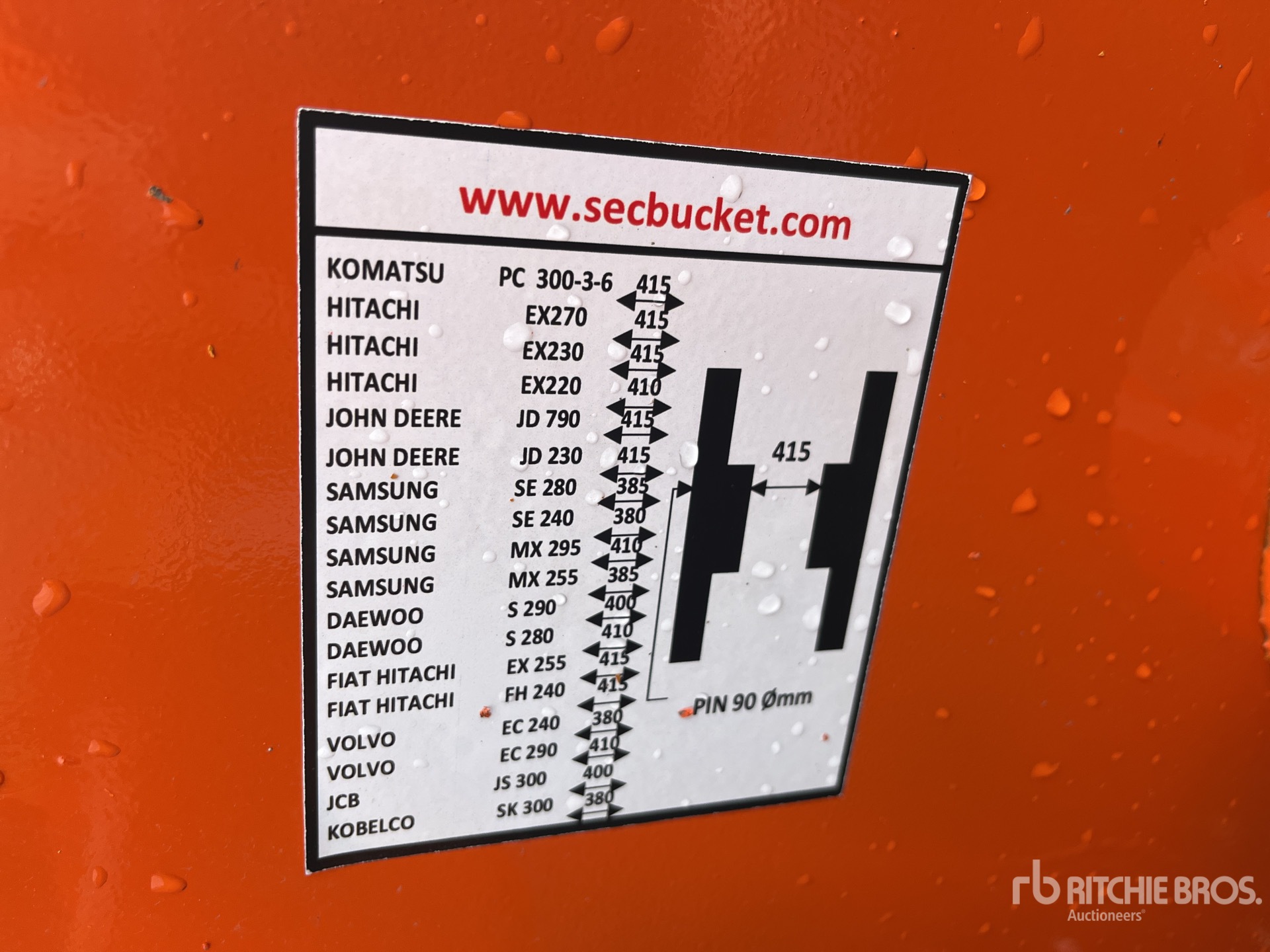 2026 SEC 66 IN - FITS HITACHI ZX270 (UNUSED)