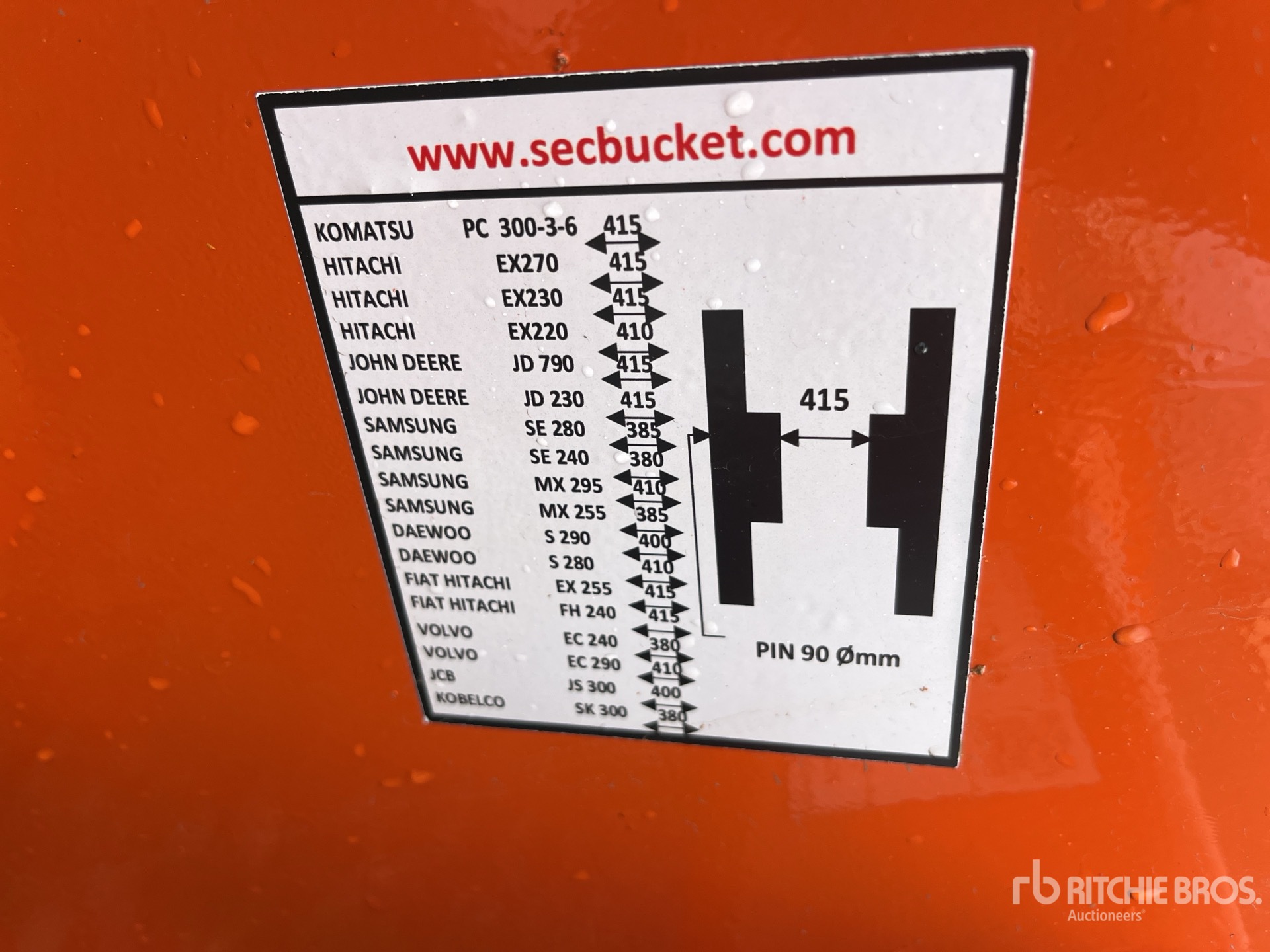2026 SEC 66 IN - FITS HITACHI ZX270 (UNUSED)