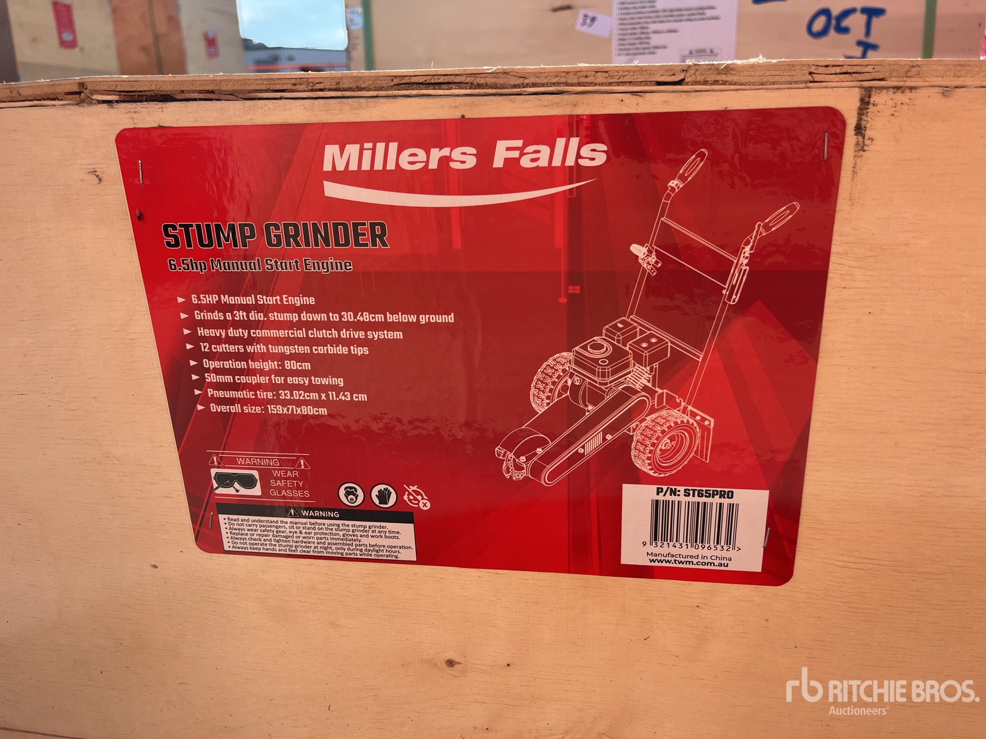Multiquip 6.5 hp Stump Grinder (Unused)
