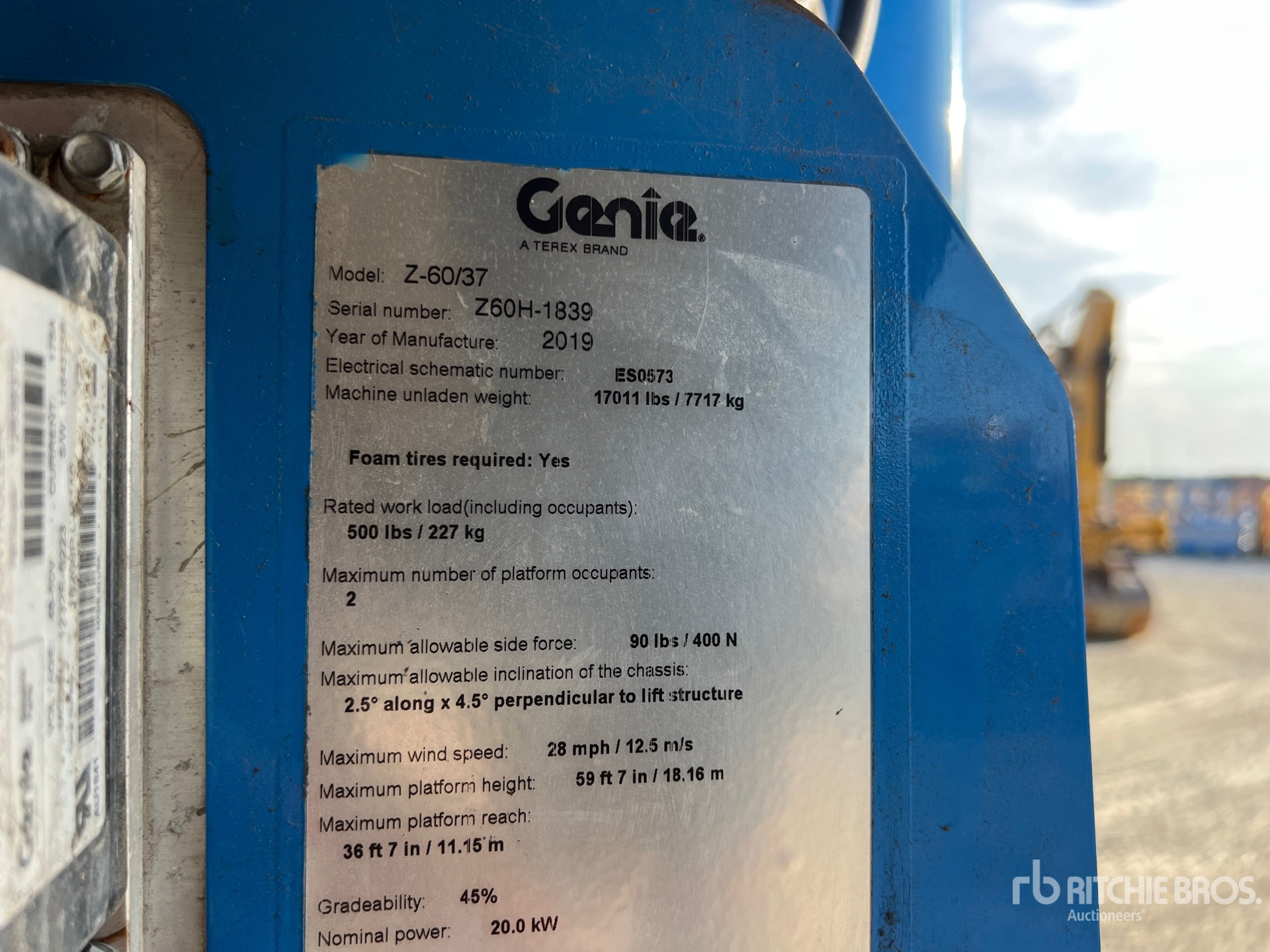 2019 Genie Z-60/37