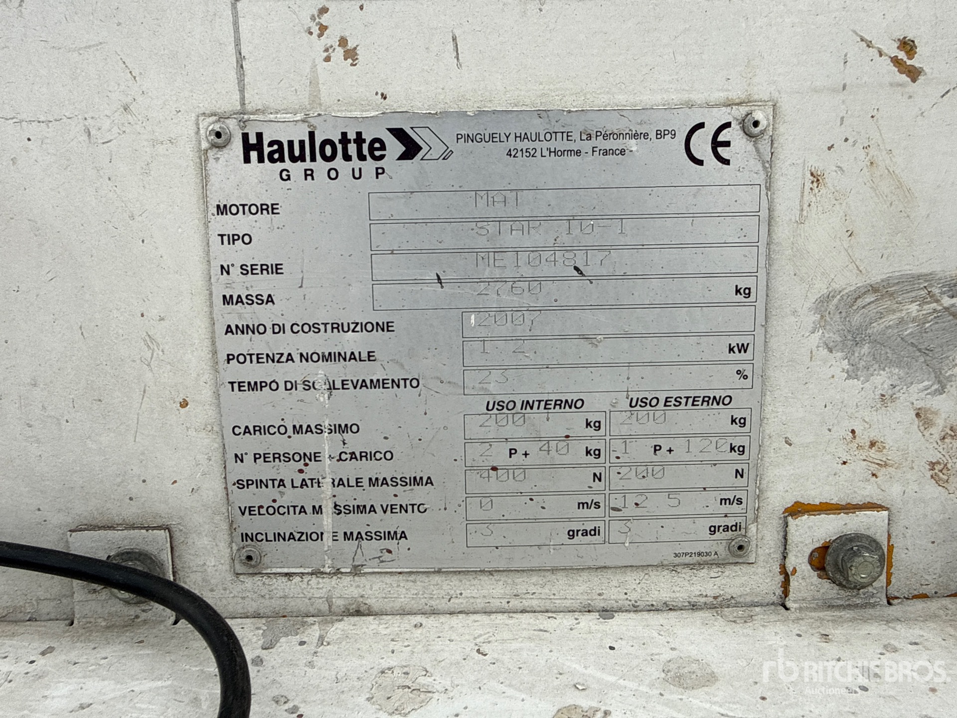 2007 Haulotte STAR 10-1