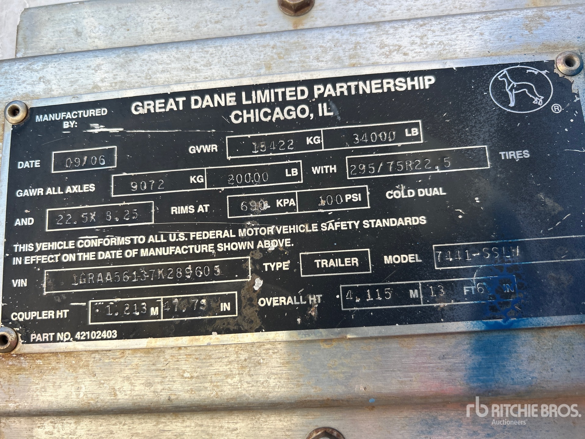 2007 Great Dane 28 ft x 102 in S/A