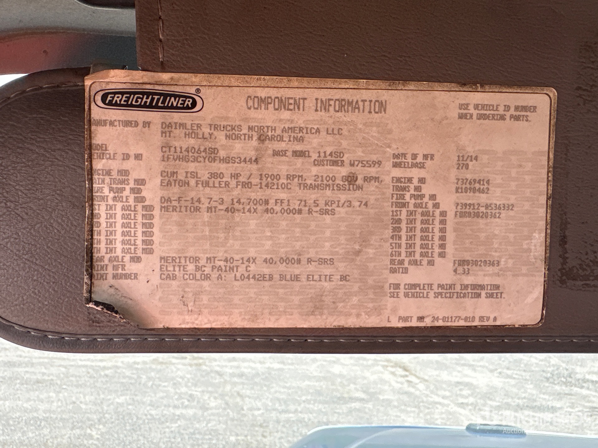 2015 Freightliner 114SD