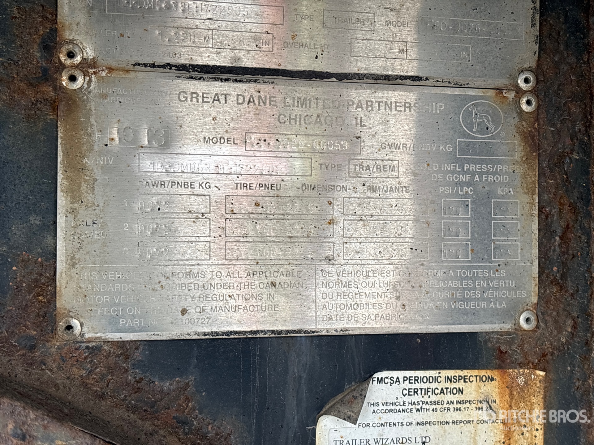 2014 Great Dane 53 FT TRI/A