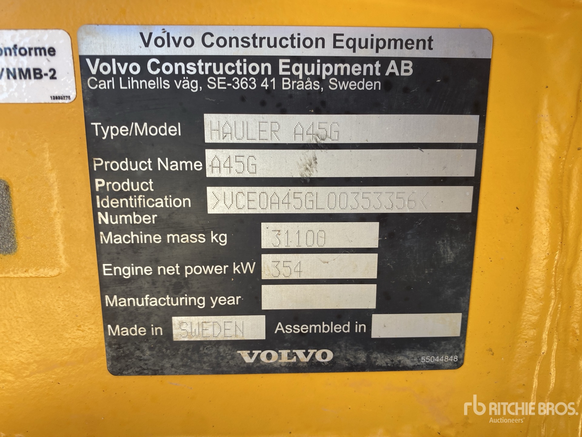 2022 Volvo A45G