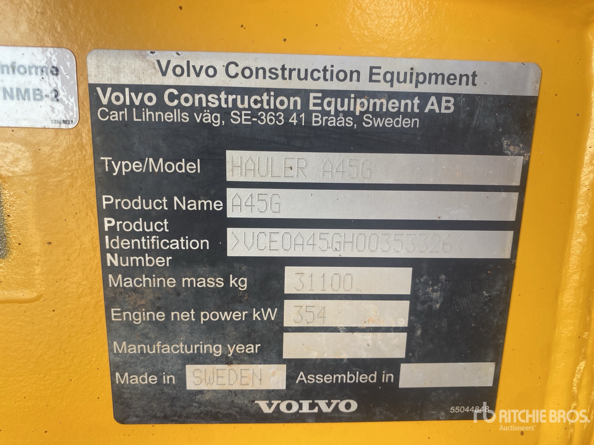 2022 Volvo A45G