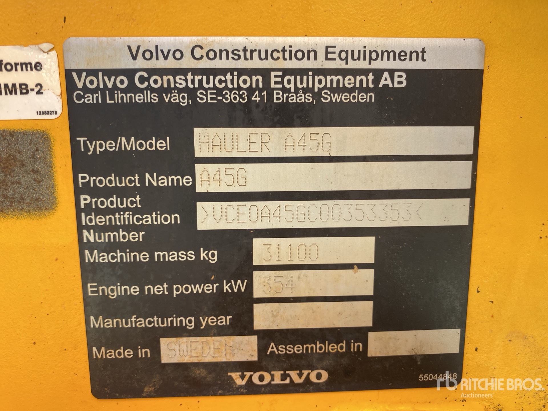 2022 Volvo A45G