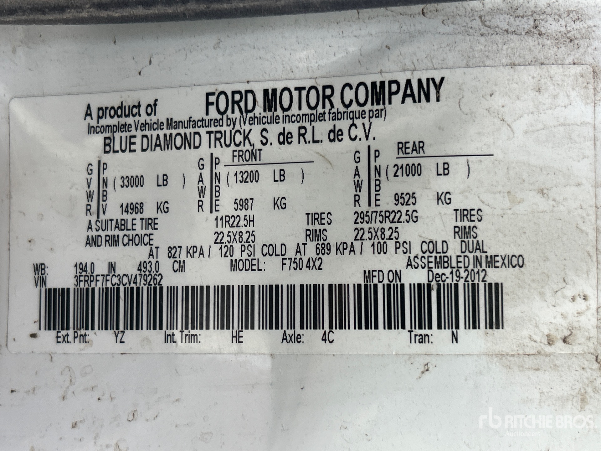 2012 Ford F-750