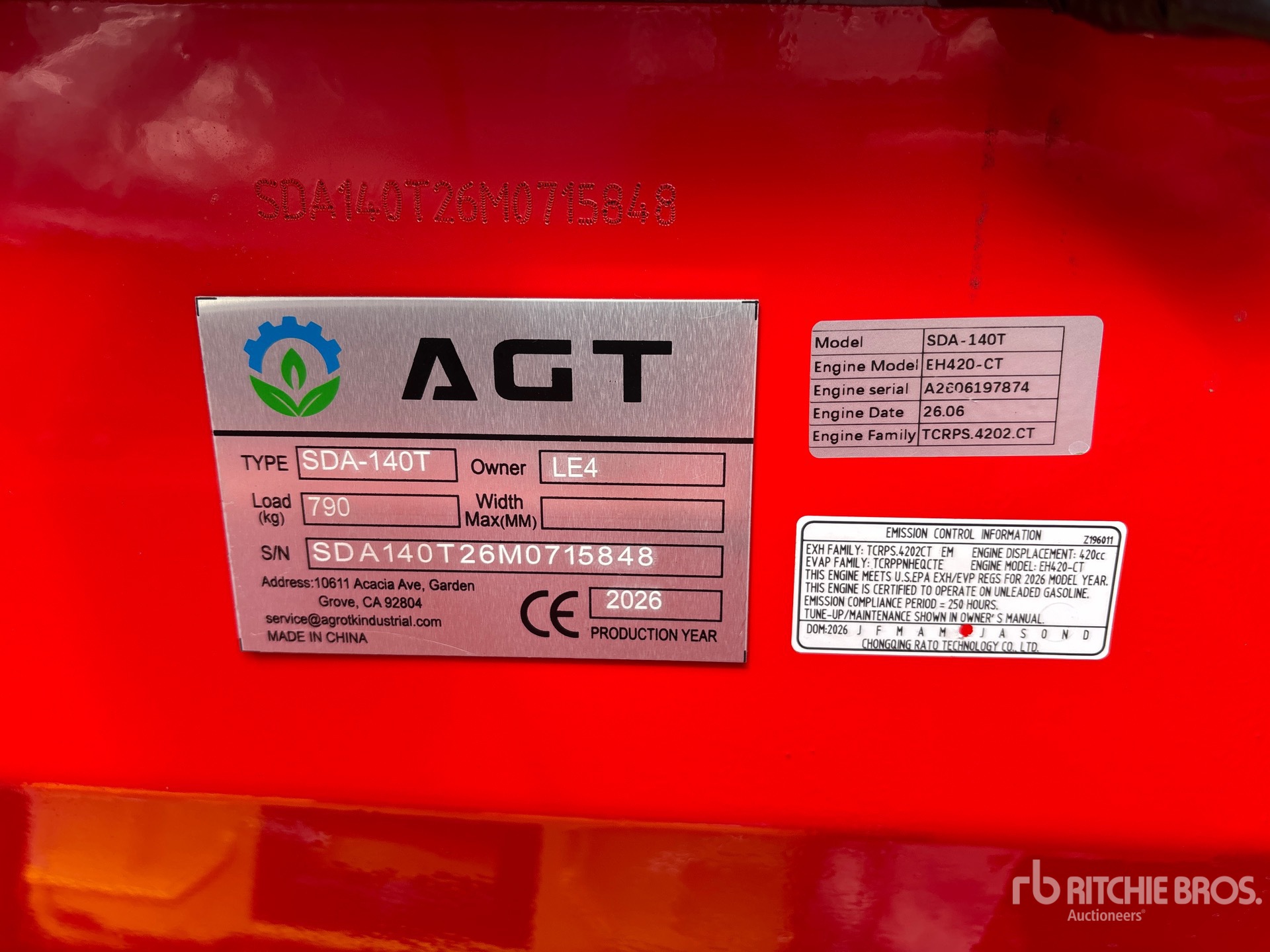2026 AGT SDA140T