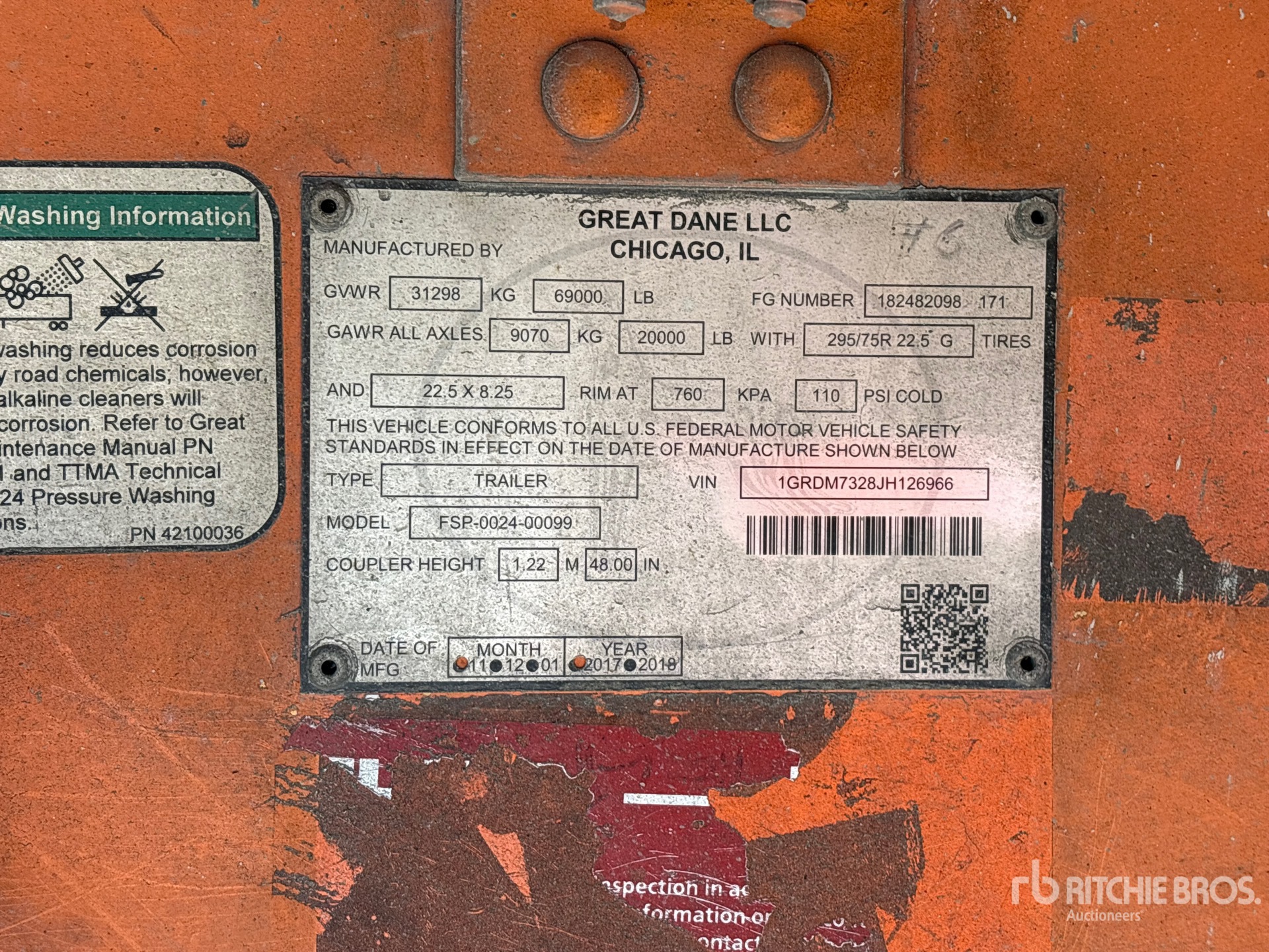 2018 Great Dane 36 ft T/A