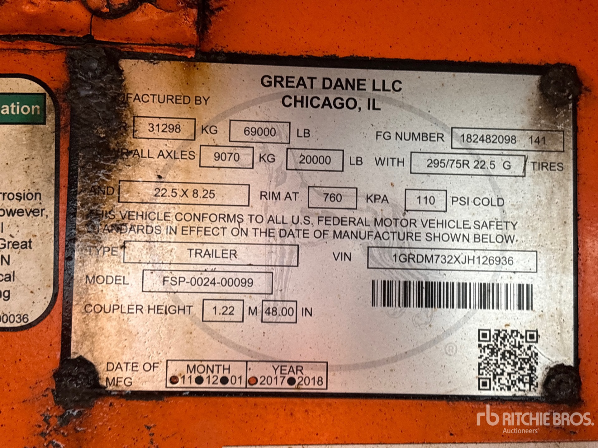 2018 Great Dane 36 FT