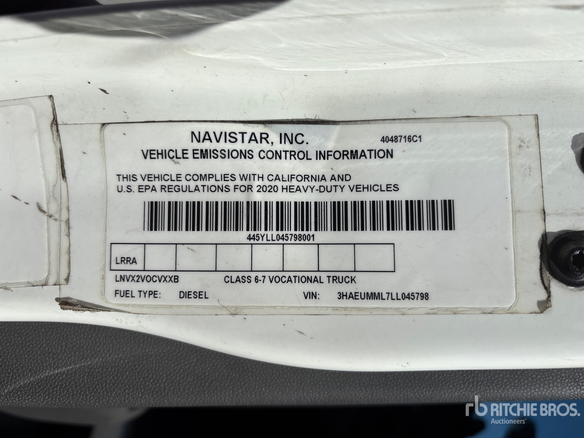 2020 International MV607