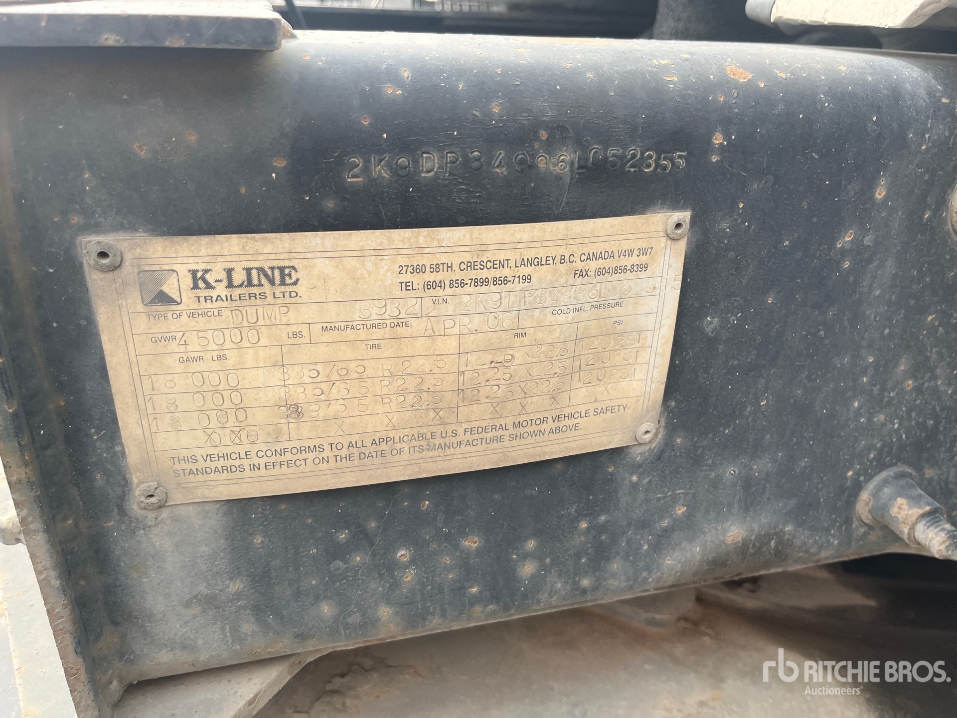 2006 K-Line 15 ft 6 in Tri/A Turntable