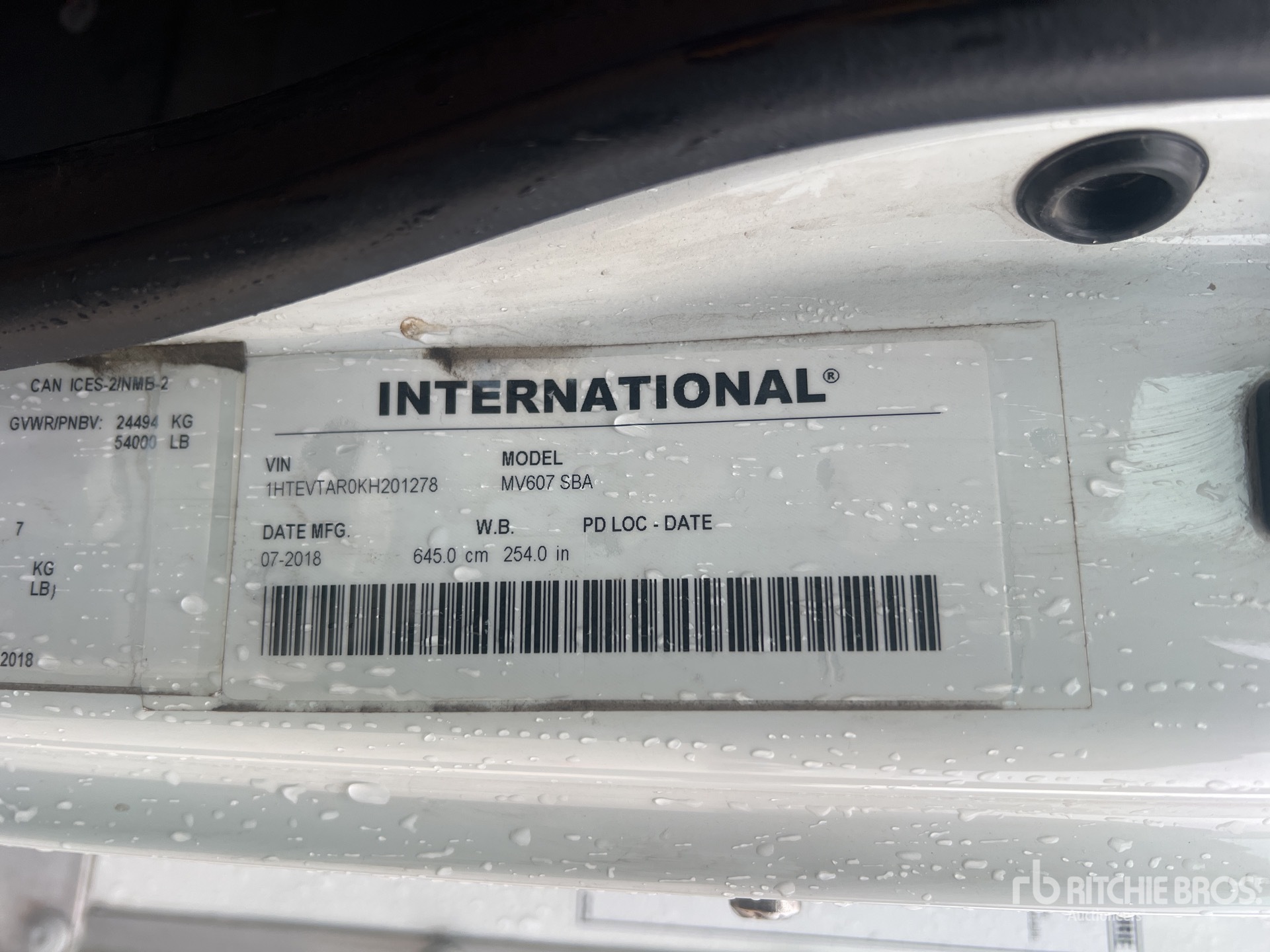 2019 International MV607