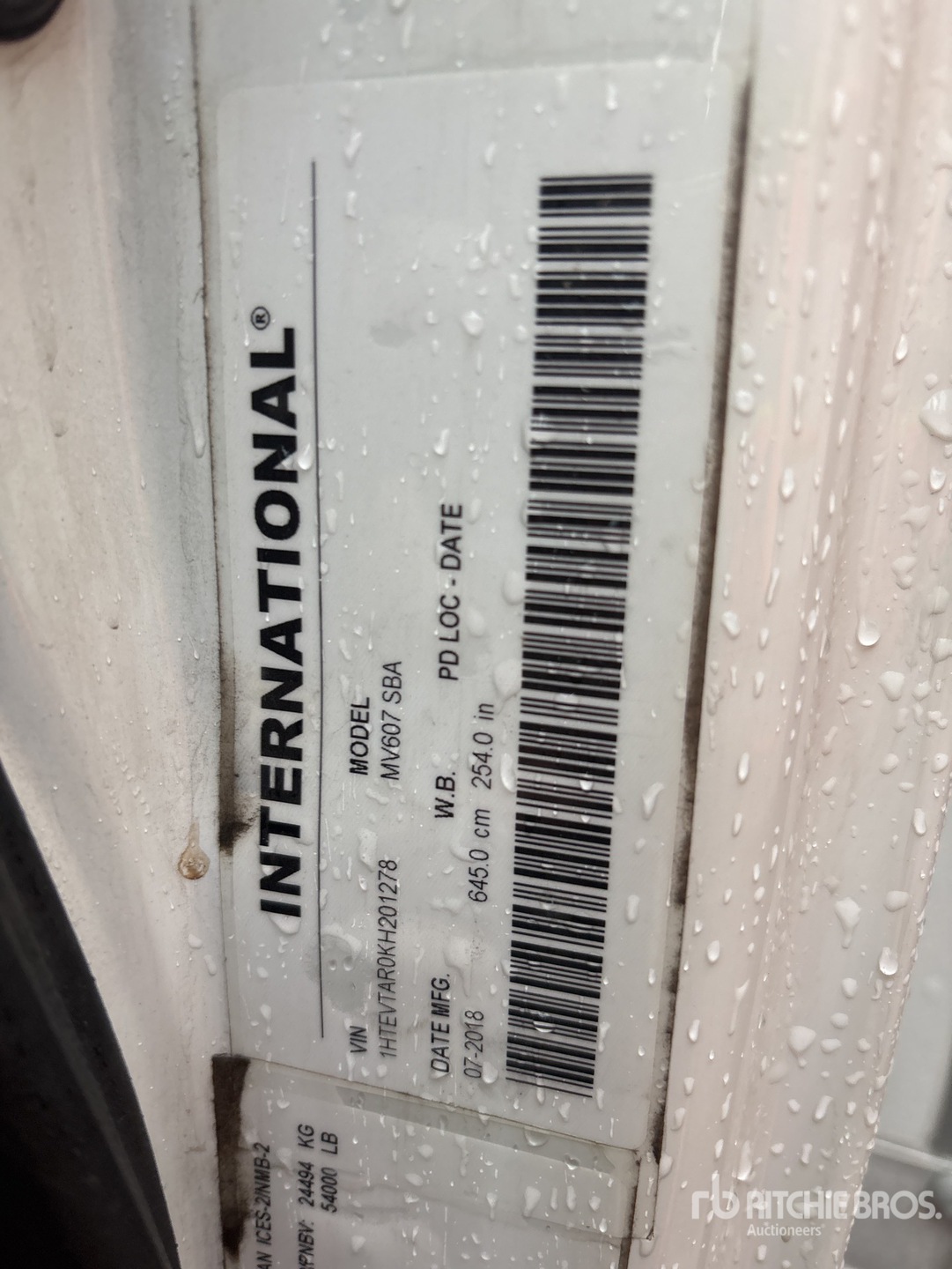 2019 International MV607