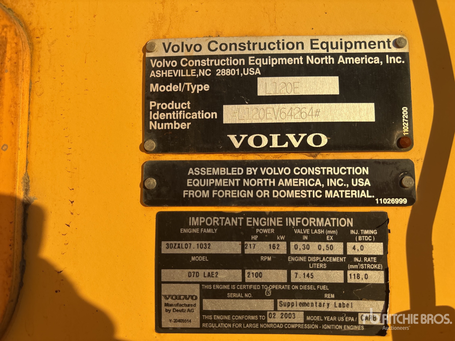 2003 Volvo L120E