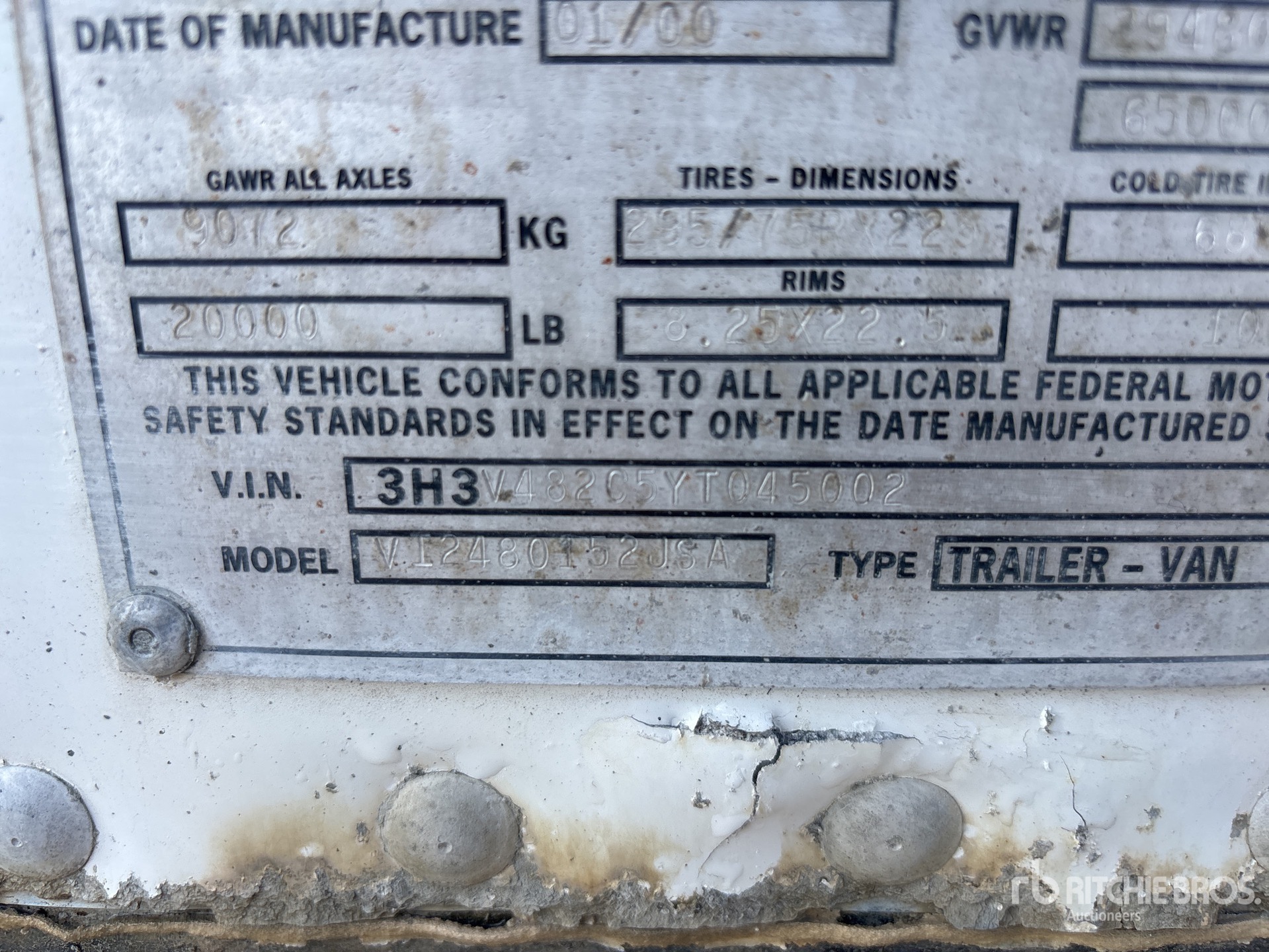 2000 Hyundai V12480152JSA