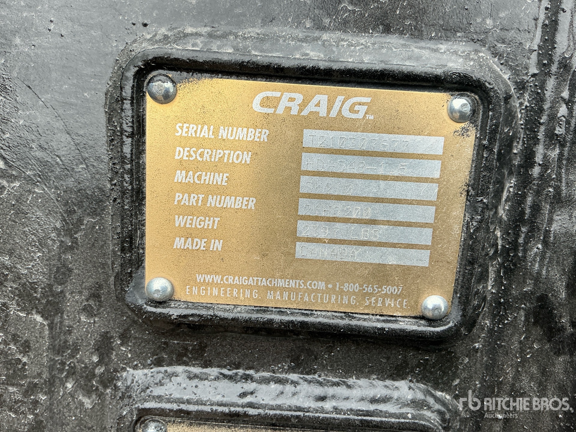 Craig 48 IN 1.5 CYD TRENCHING - FITS  ...