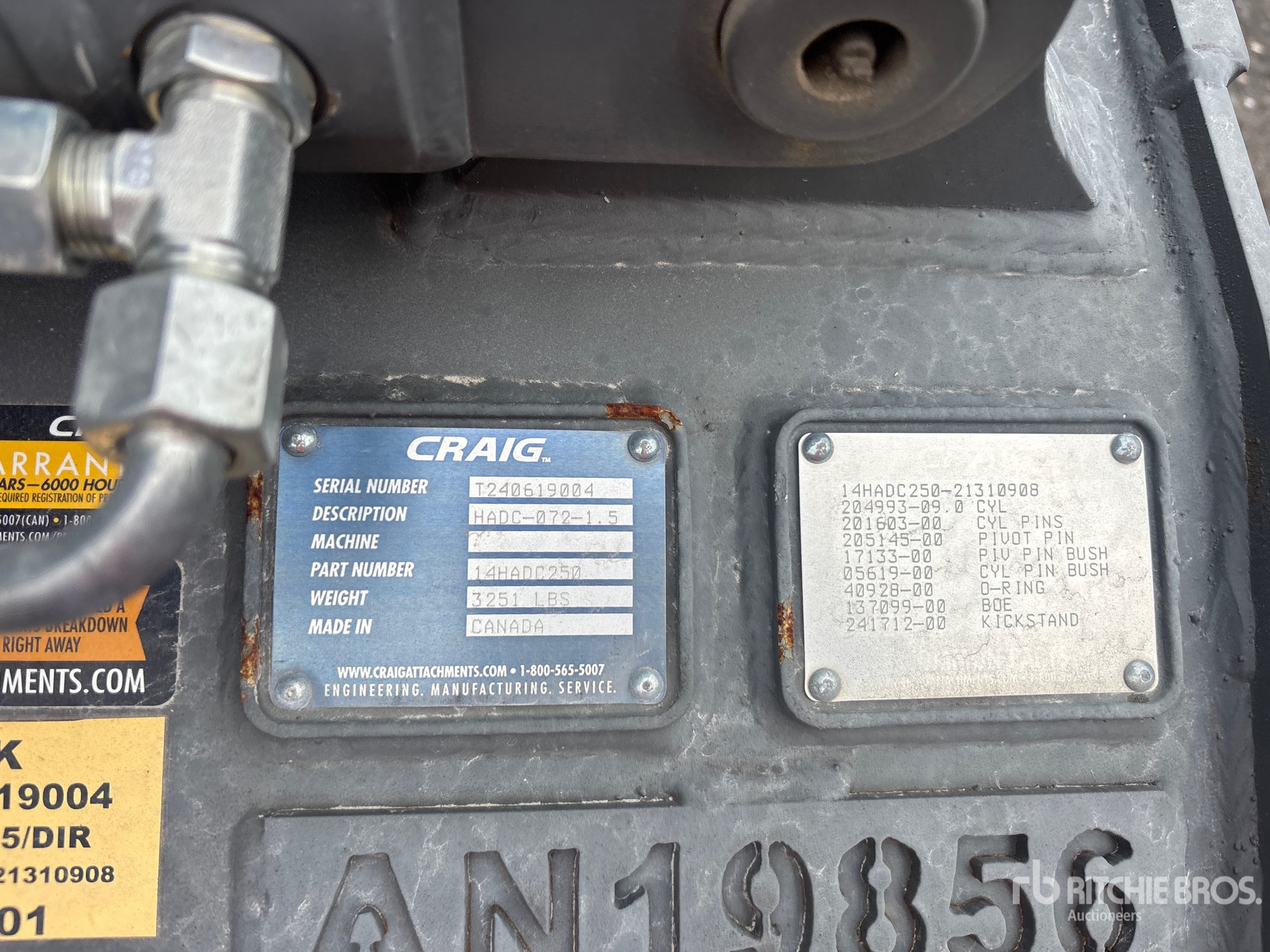 Craig 72 IN HYDRAULIC TILTING - FITS  ...