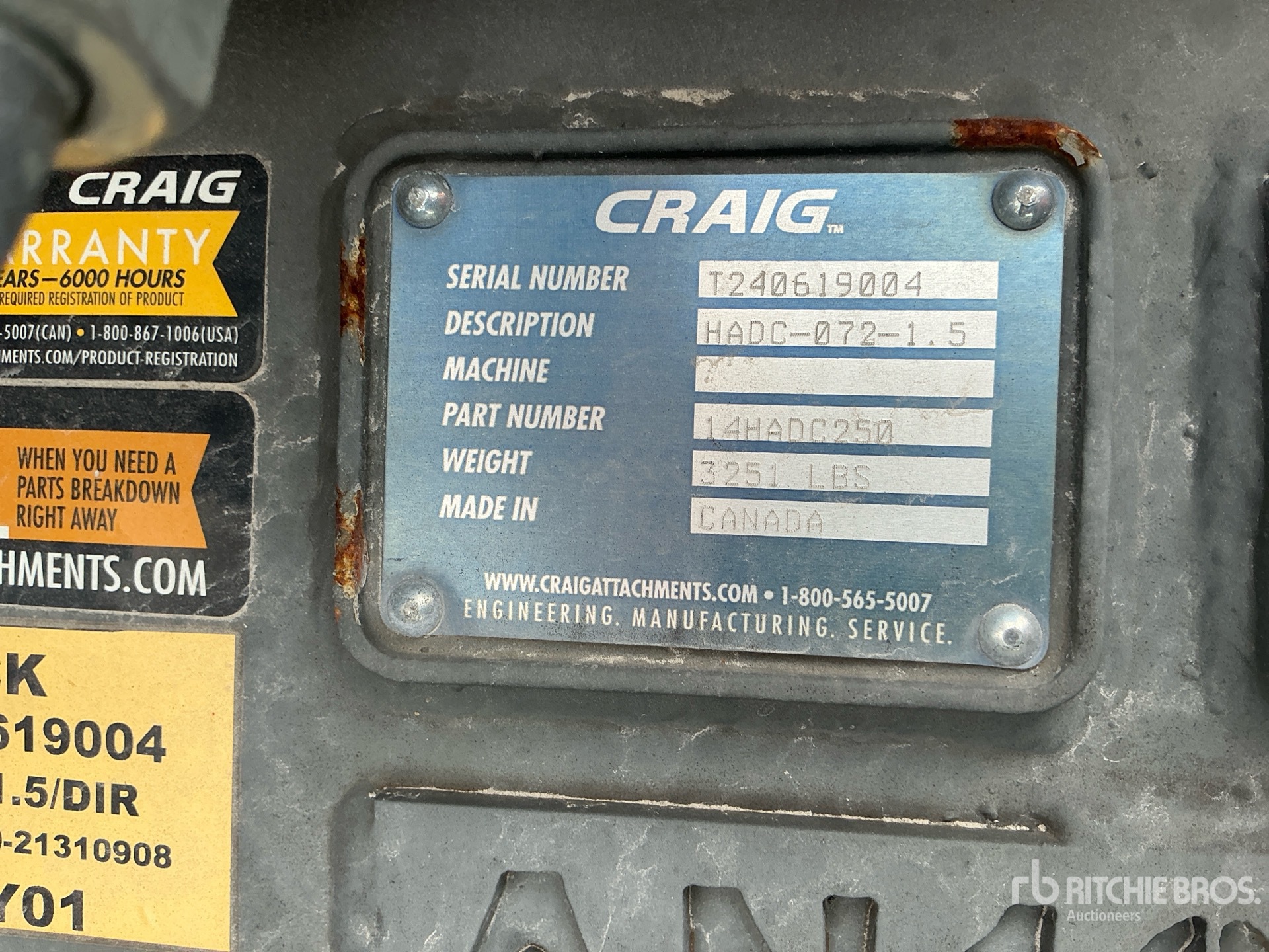 Craig 72 IN HYDRAULIC TILTING - FITS  ...