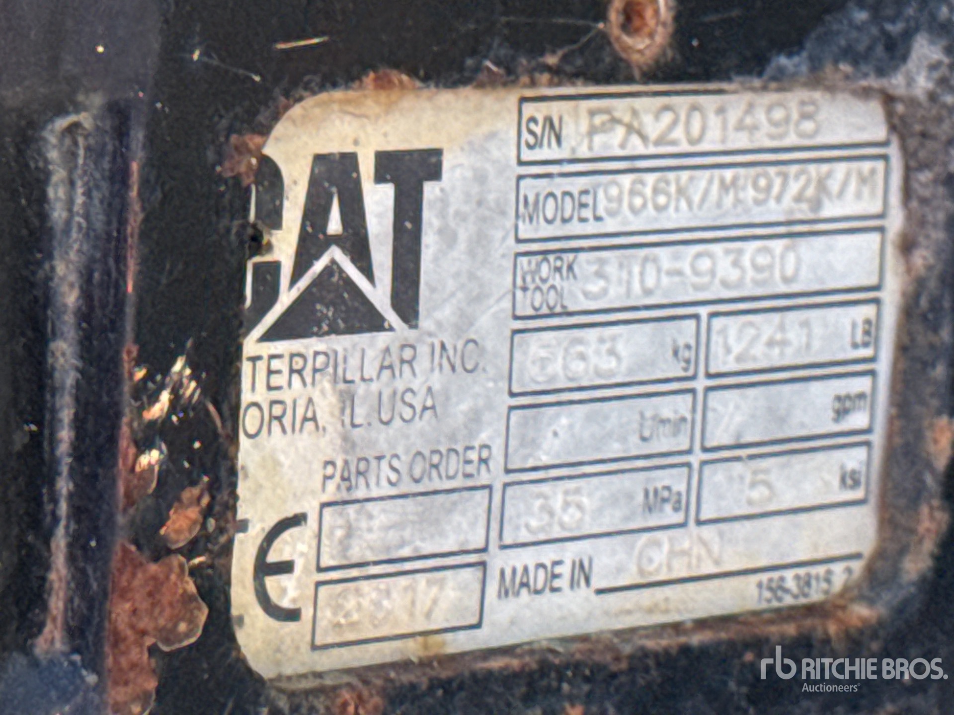 2017 Caterpillar 36 in - Fits Cat 966K / M972K / M