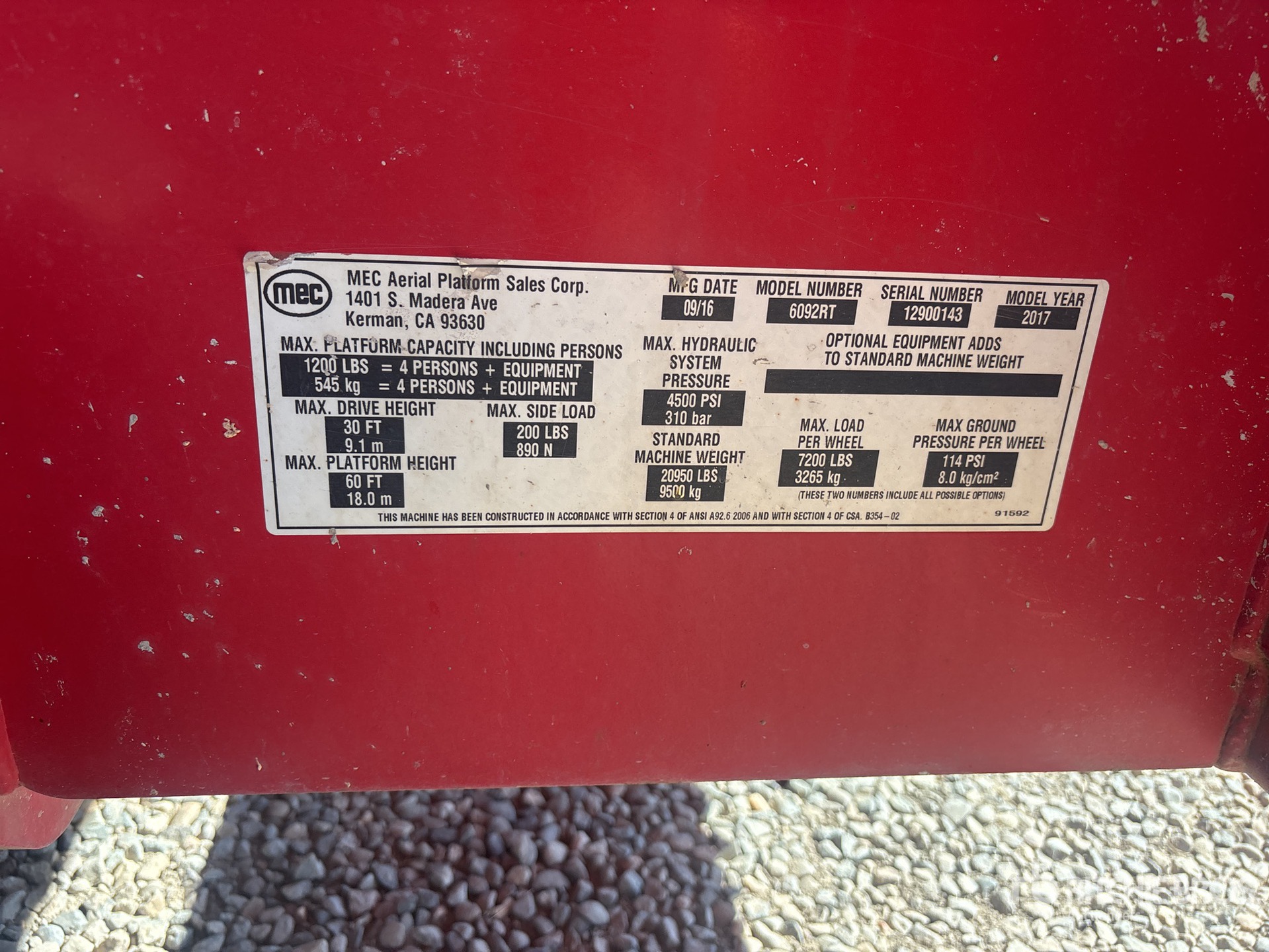 Mec 6092RT