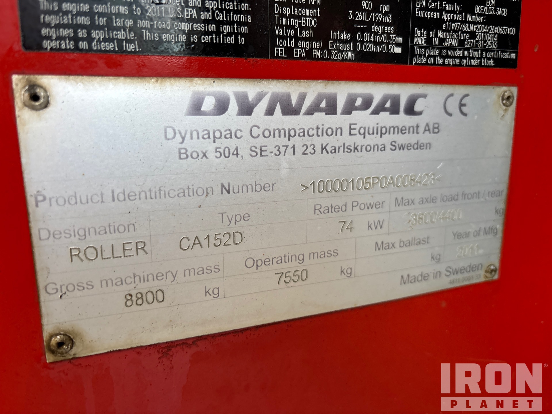 2011 Dynapac CA152D