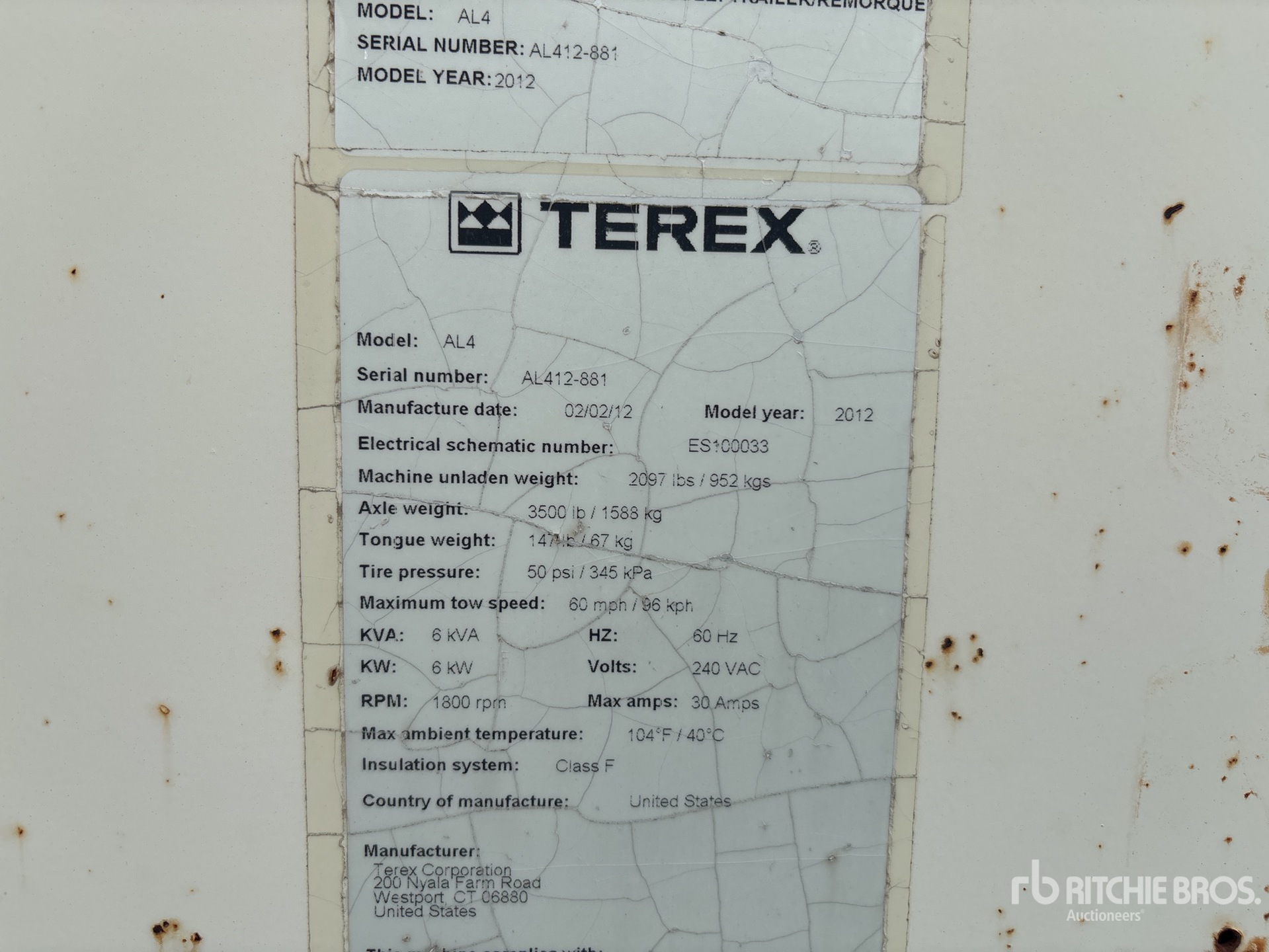 2012 Terex AL4000