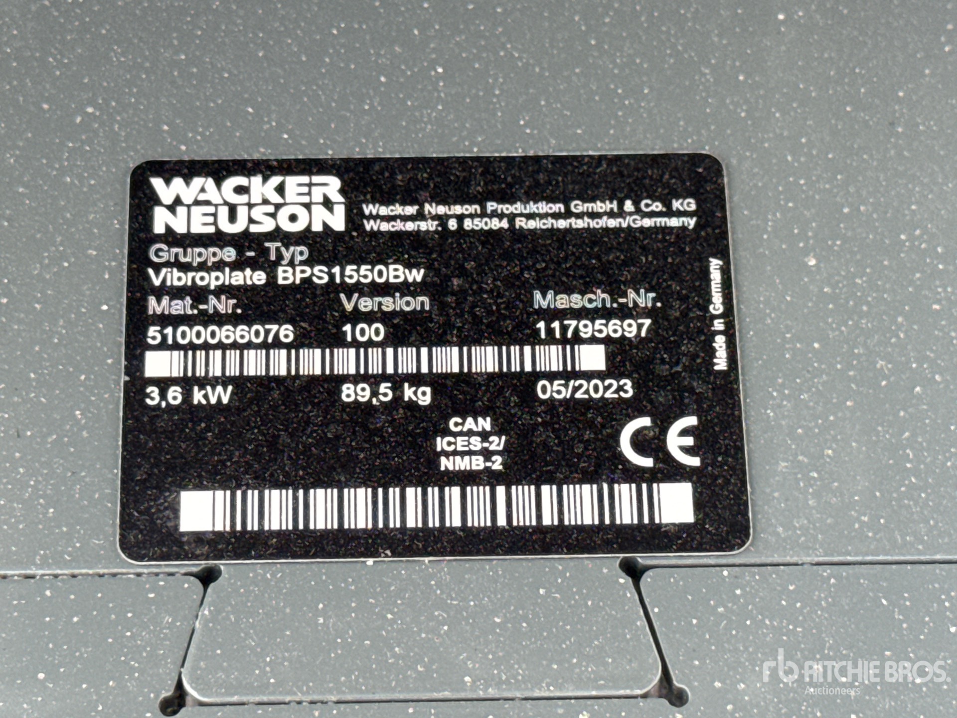2023 Wacker Neuson VIBROPLATE BPS1