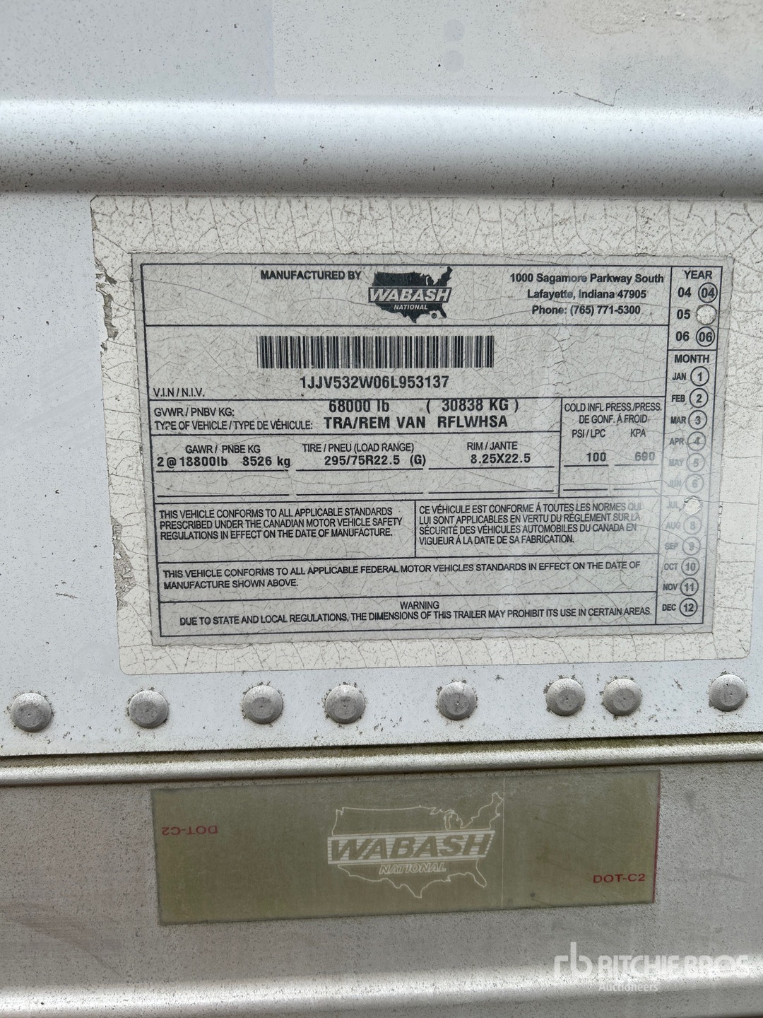 2006 Trailmobile 011A-1SX