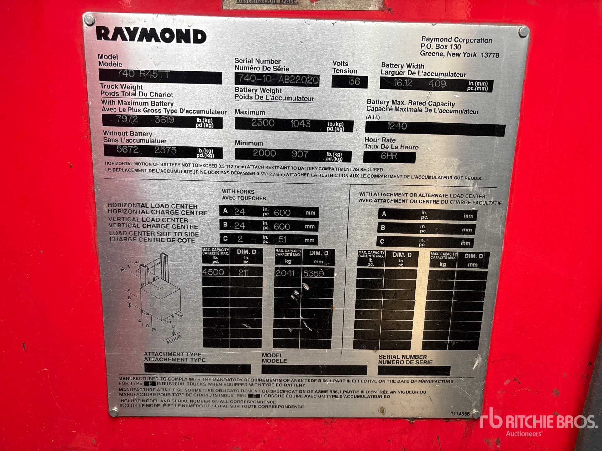 2010 Raymond 740 R45TT