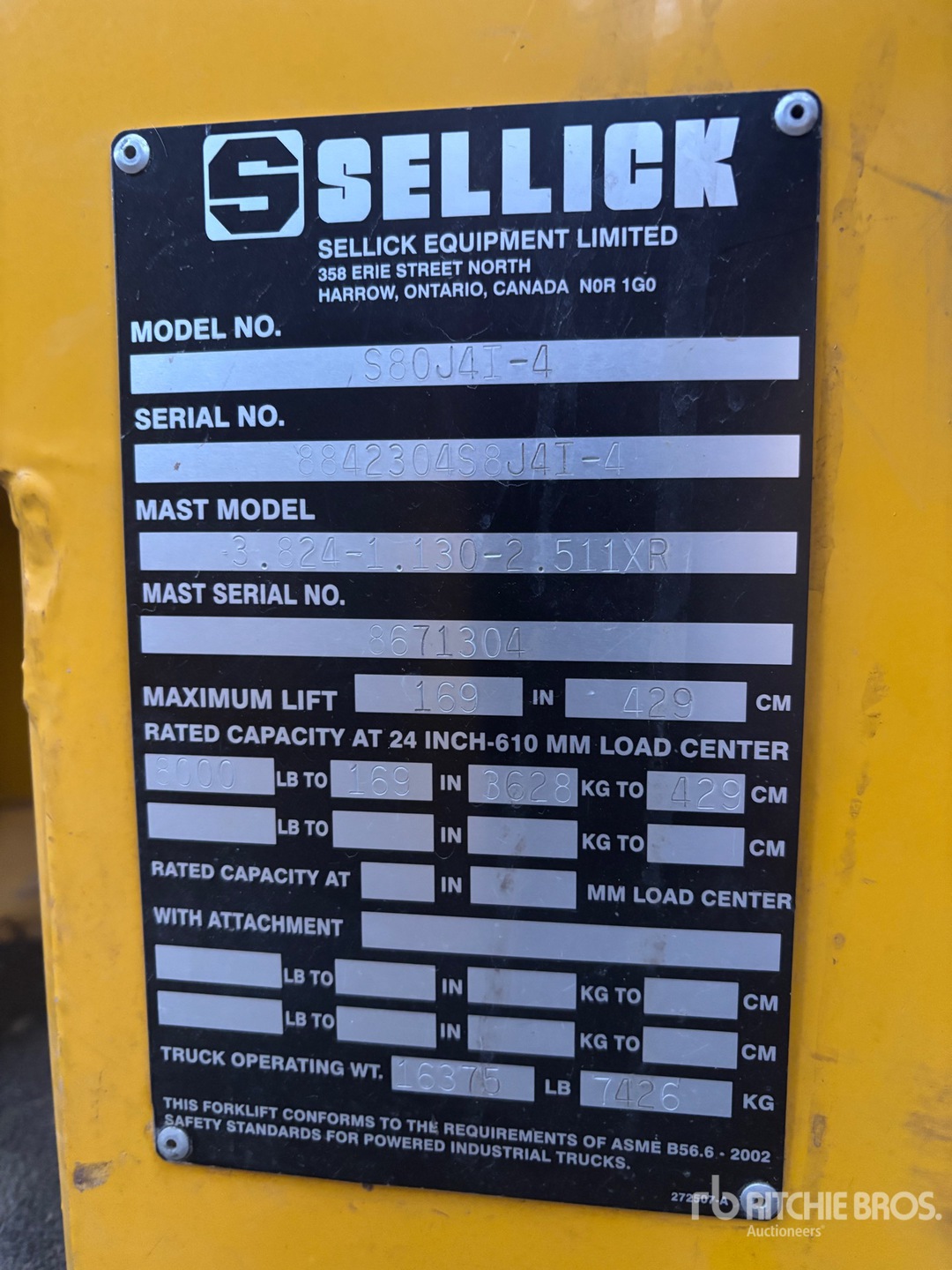 2013 Sellick S80