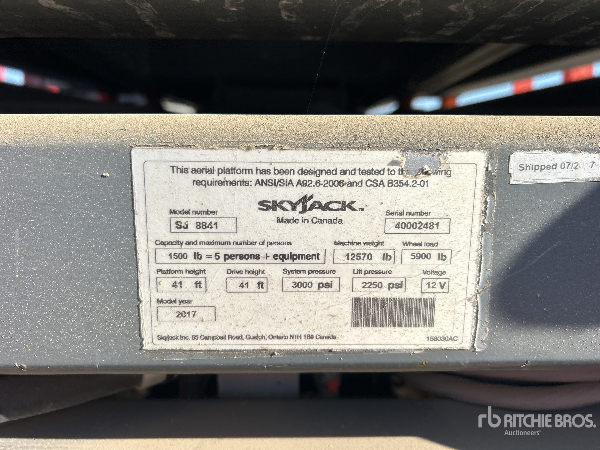 Skyjack SJ8841 RT