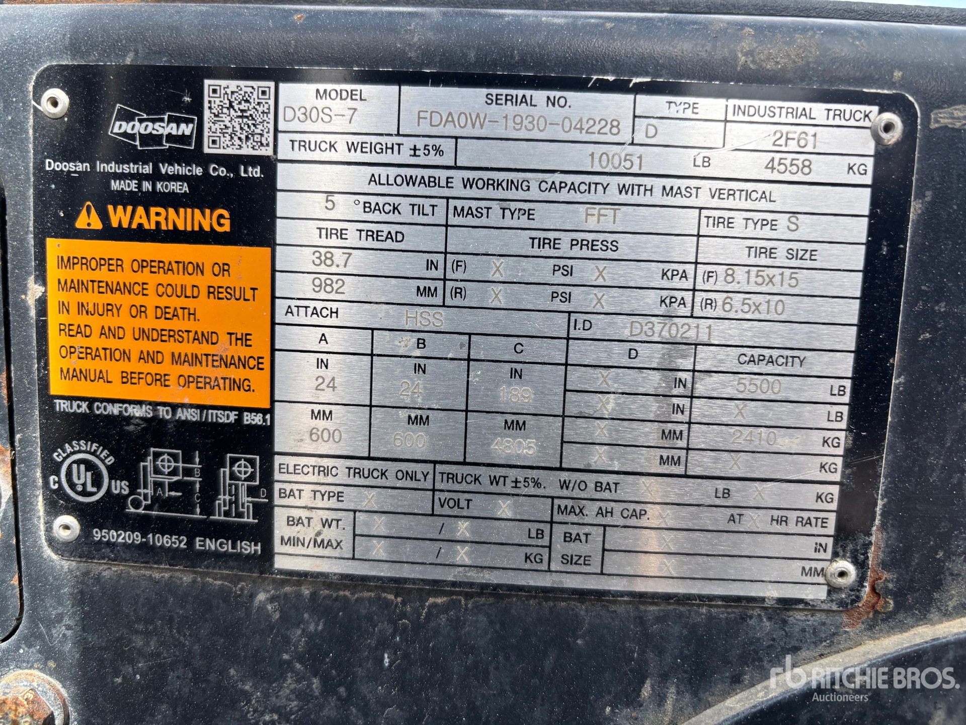 2022 Doosan D30S-7