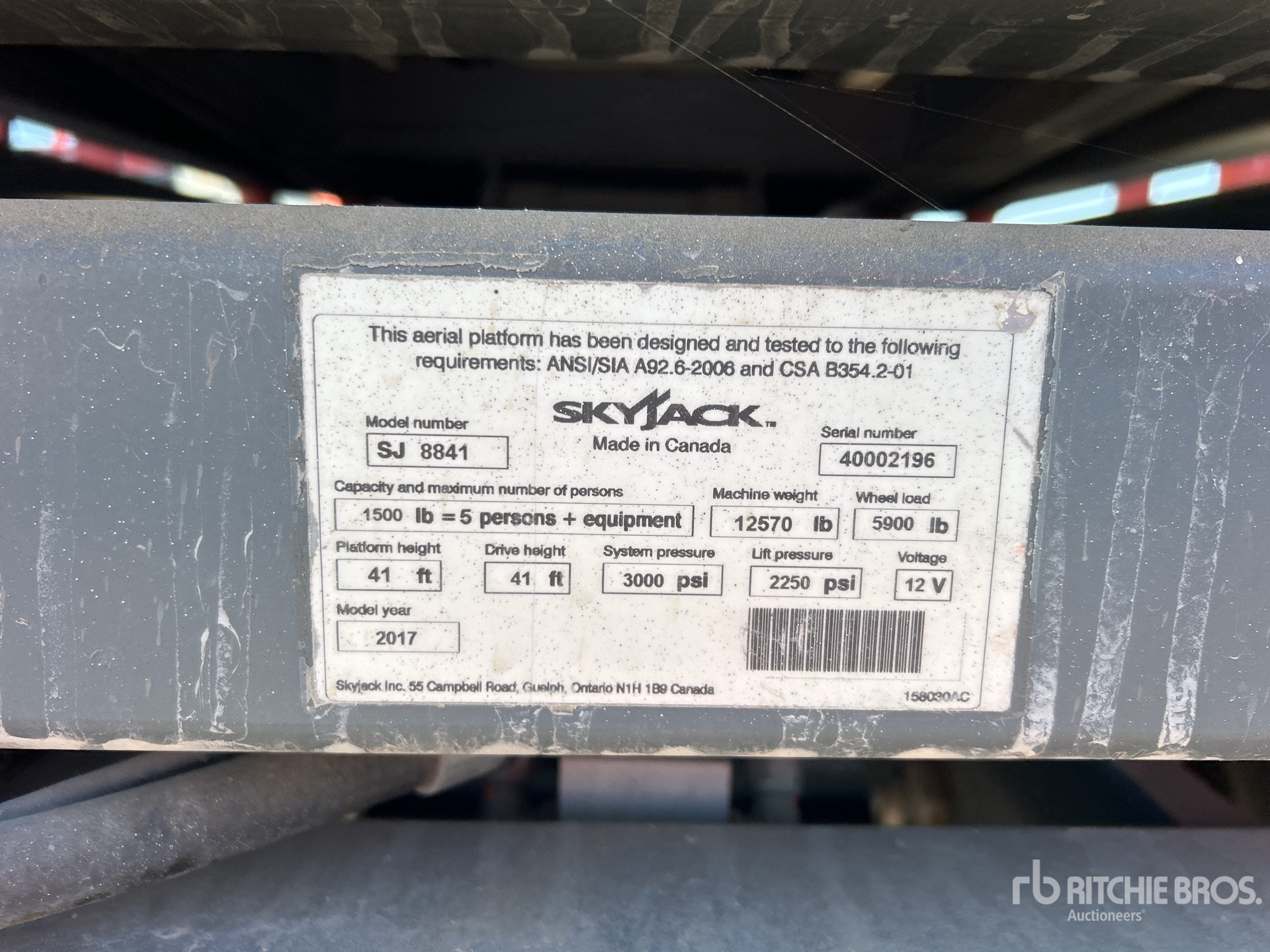 Skyjack SJ8841 RT