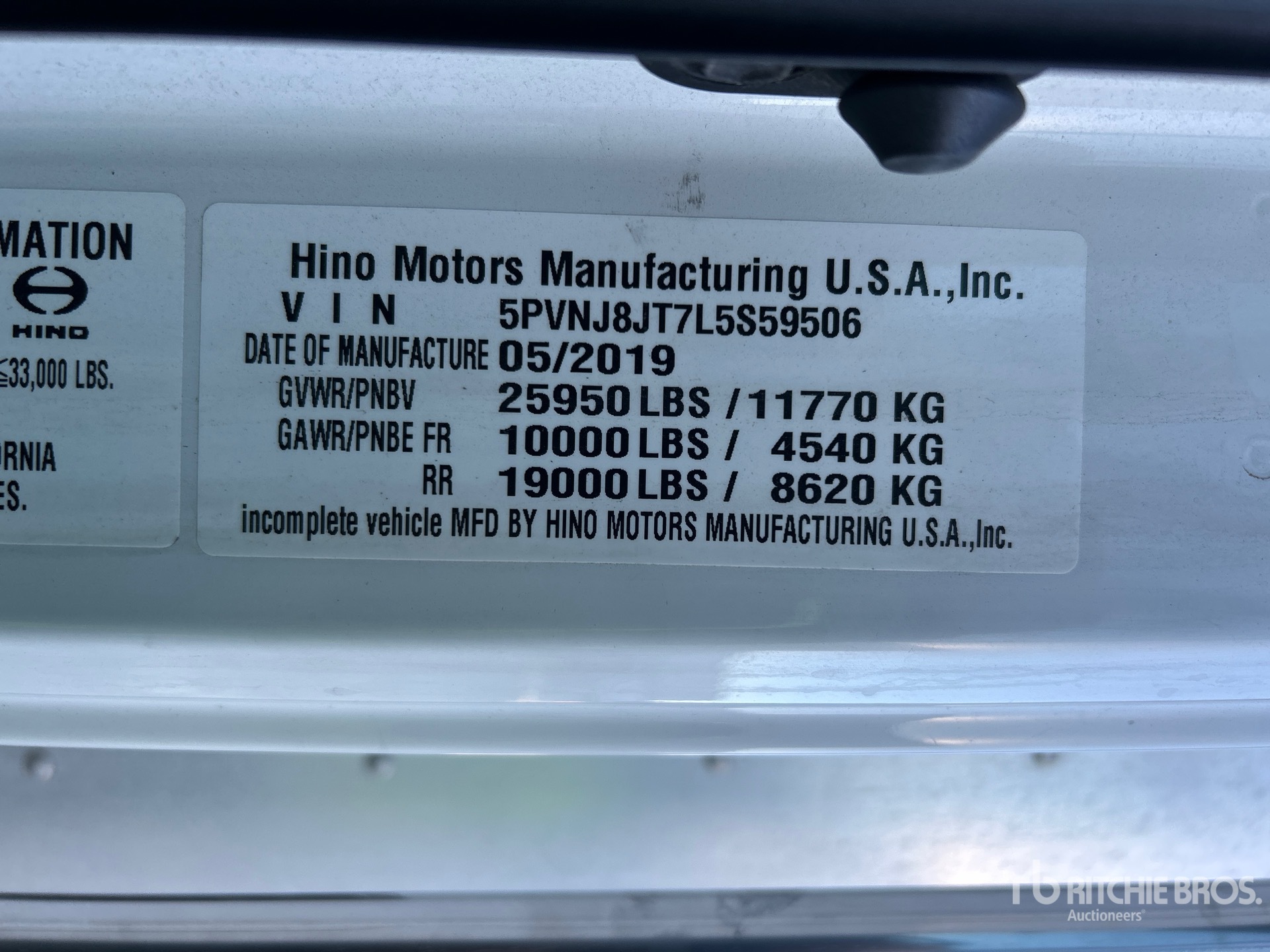 2020 Hino 268