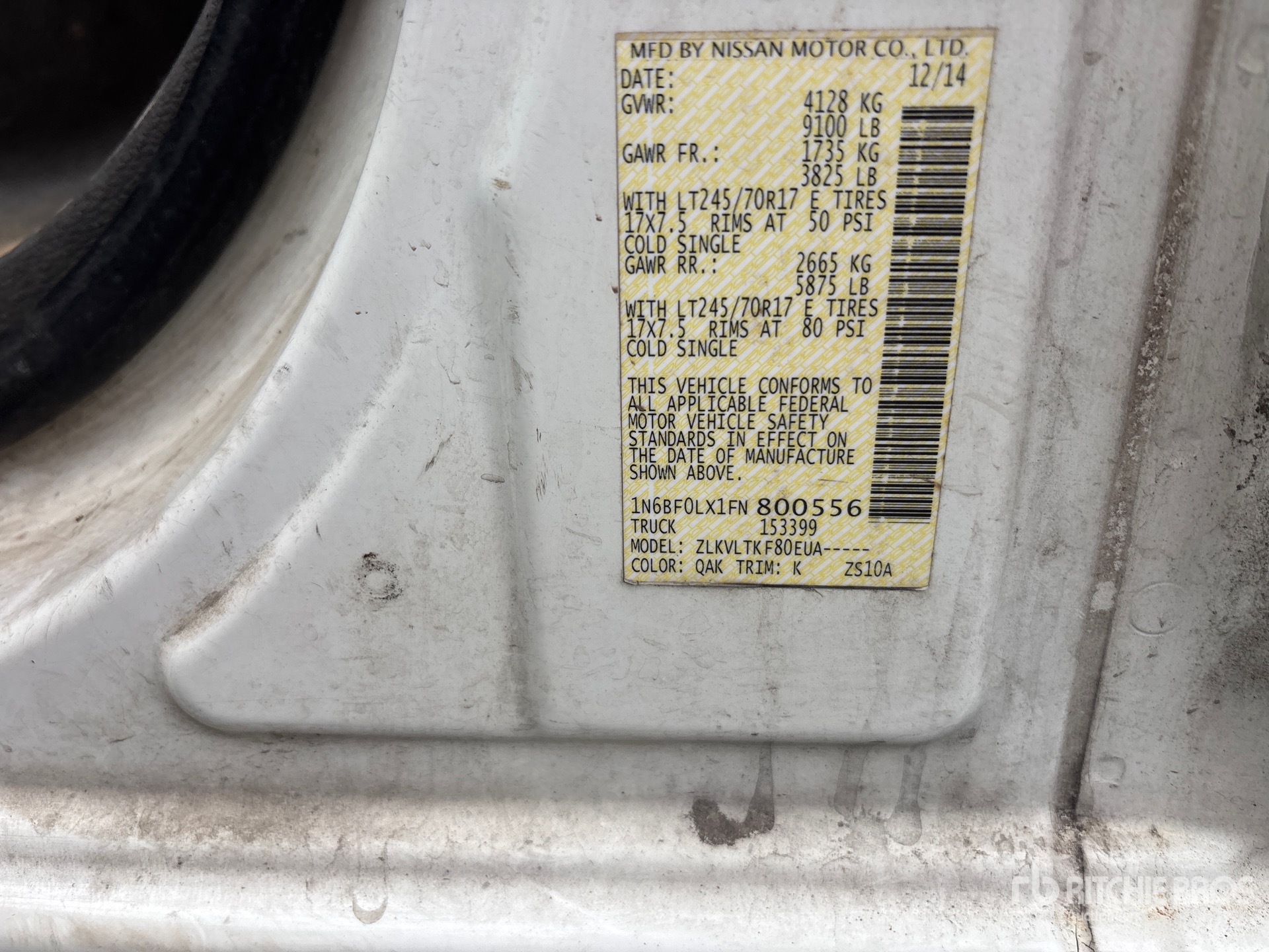 2015 Nissan NV2500HD